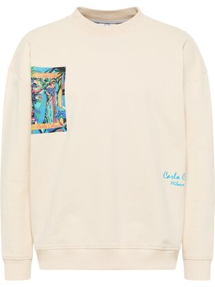 carlo colucci Sweatshirt ‘De Stermich’ Beige / Gemengde kleuren