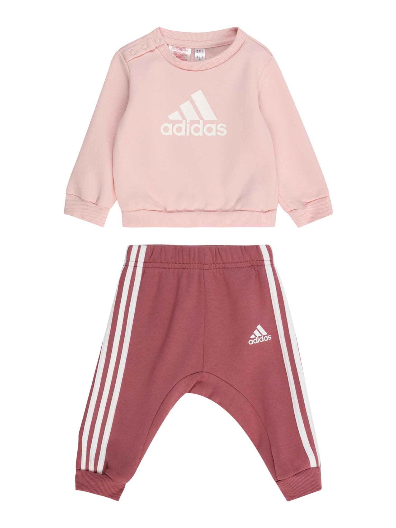 ADIDAS SPORTSWEAR Set 'Badge Of Sport'  púdrová / staroružová / biela