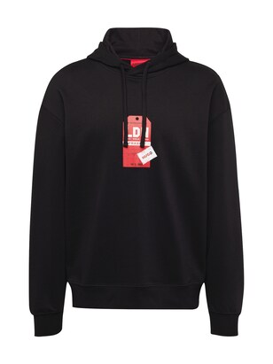 HUGO Sweatshirt ‘Dagunoso’ Rood / Zwart / Wit