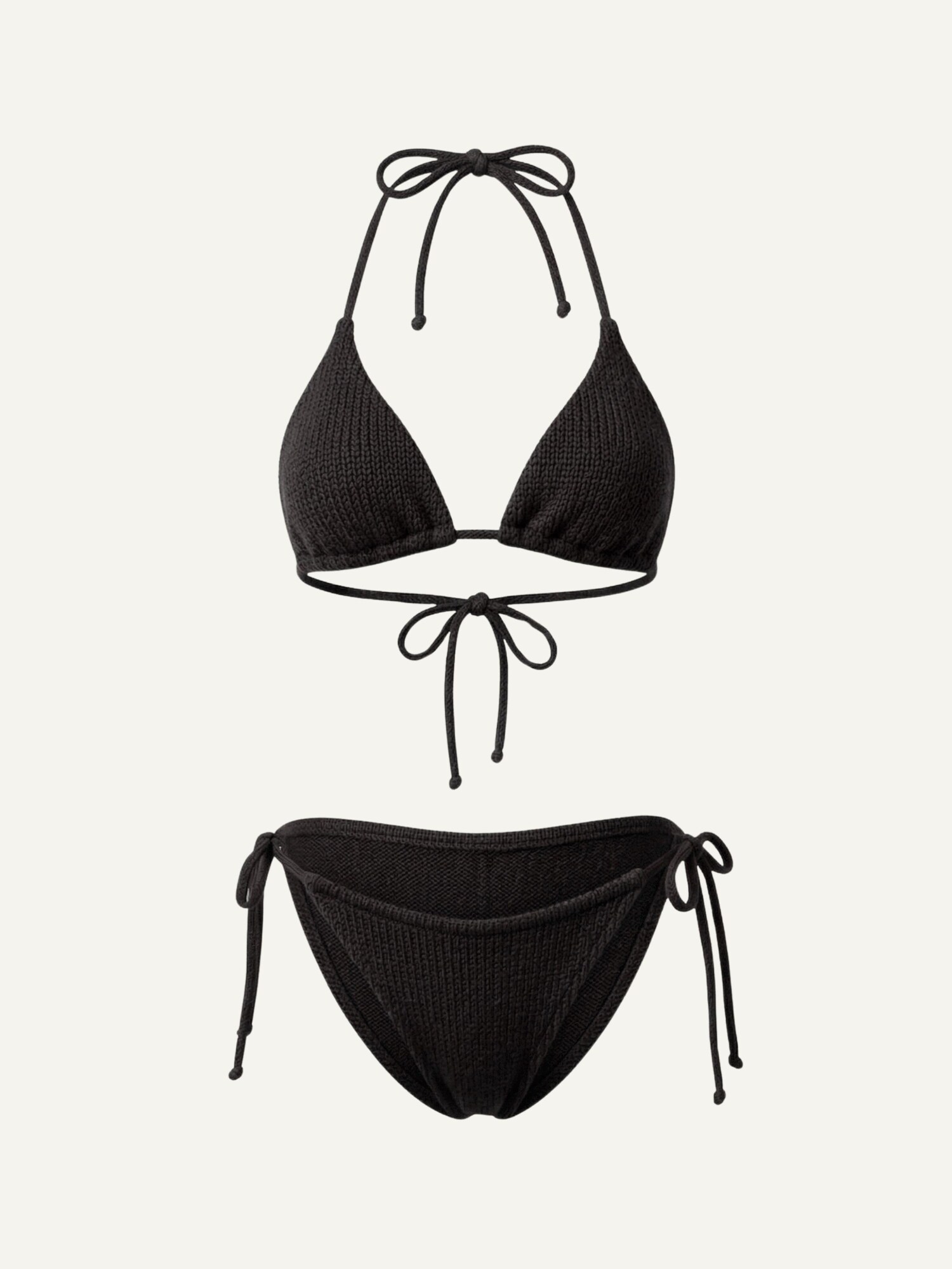 ZUBEK Bikini 'Women's Merino Wool Triangle Bikini Set – Black' negro