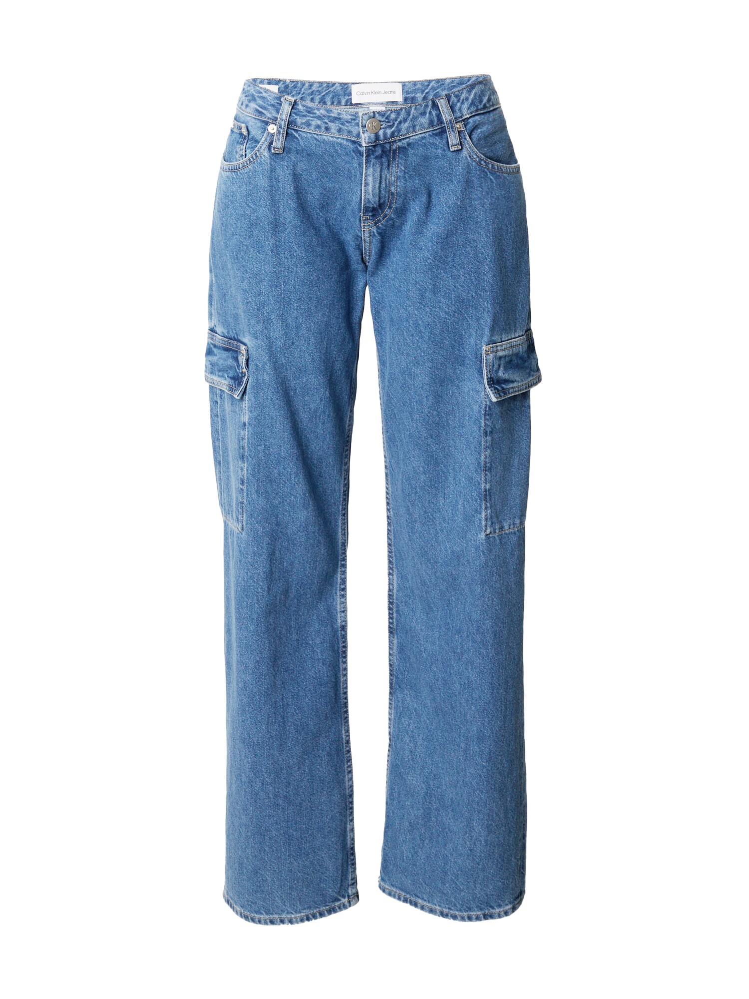 Calvin Klein Jeans Rifľové kapsáče 'EXTREME LOW RISE BAGGY'  modrá denim