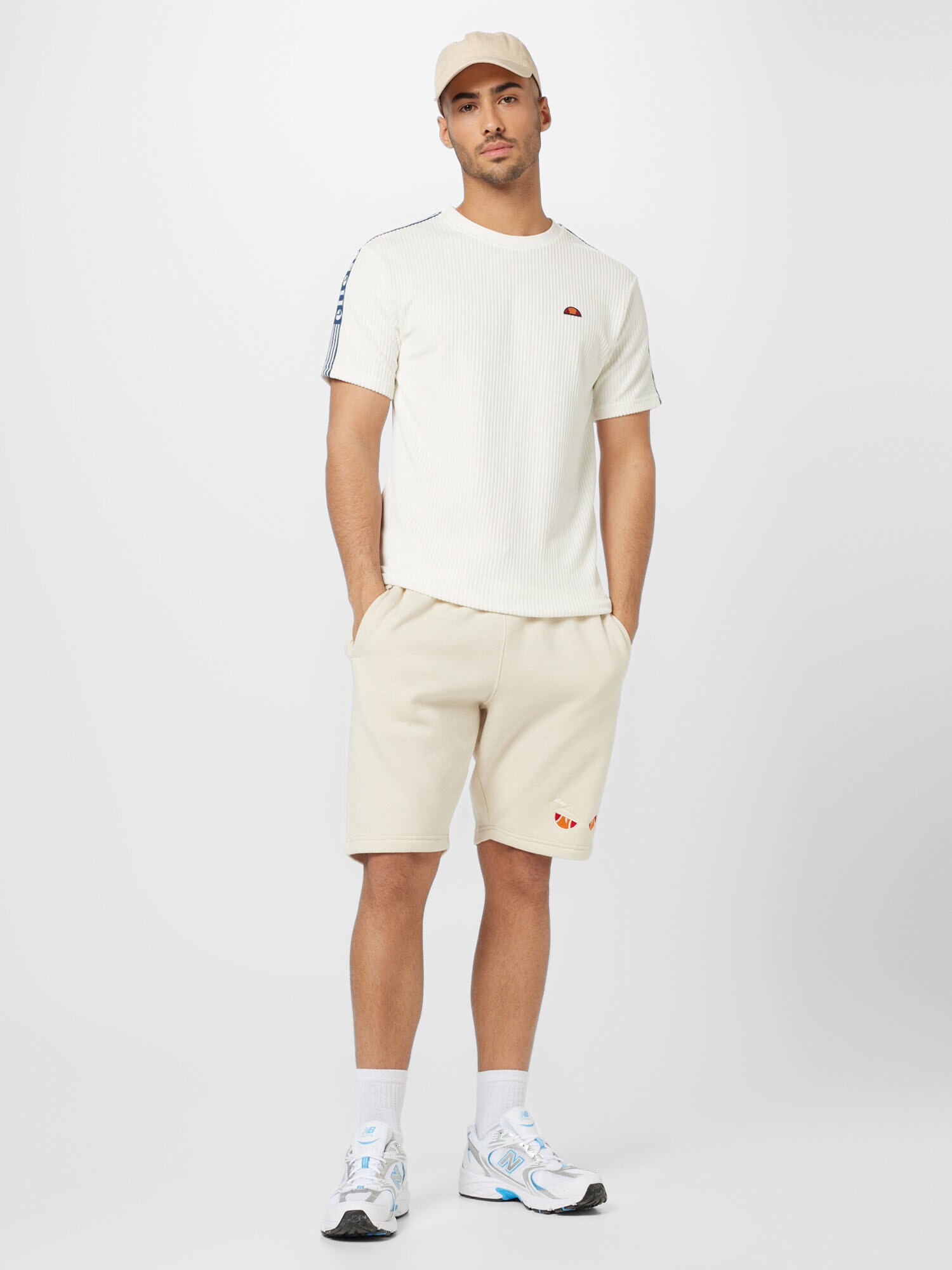 ELLESSE Tričko 'Madori' modrá / oranžová / červená / šedobiela (obrázok 4)