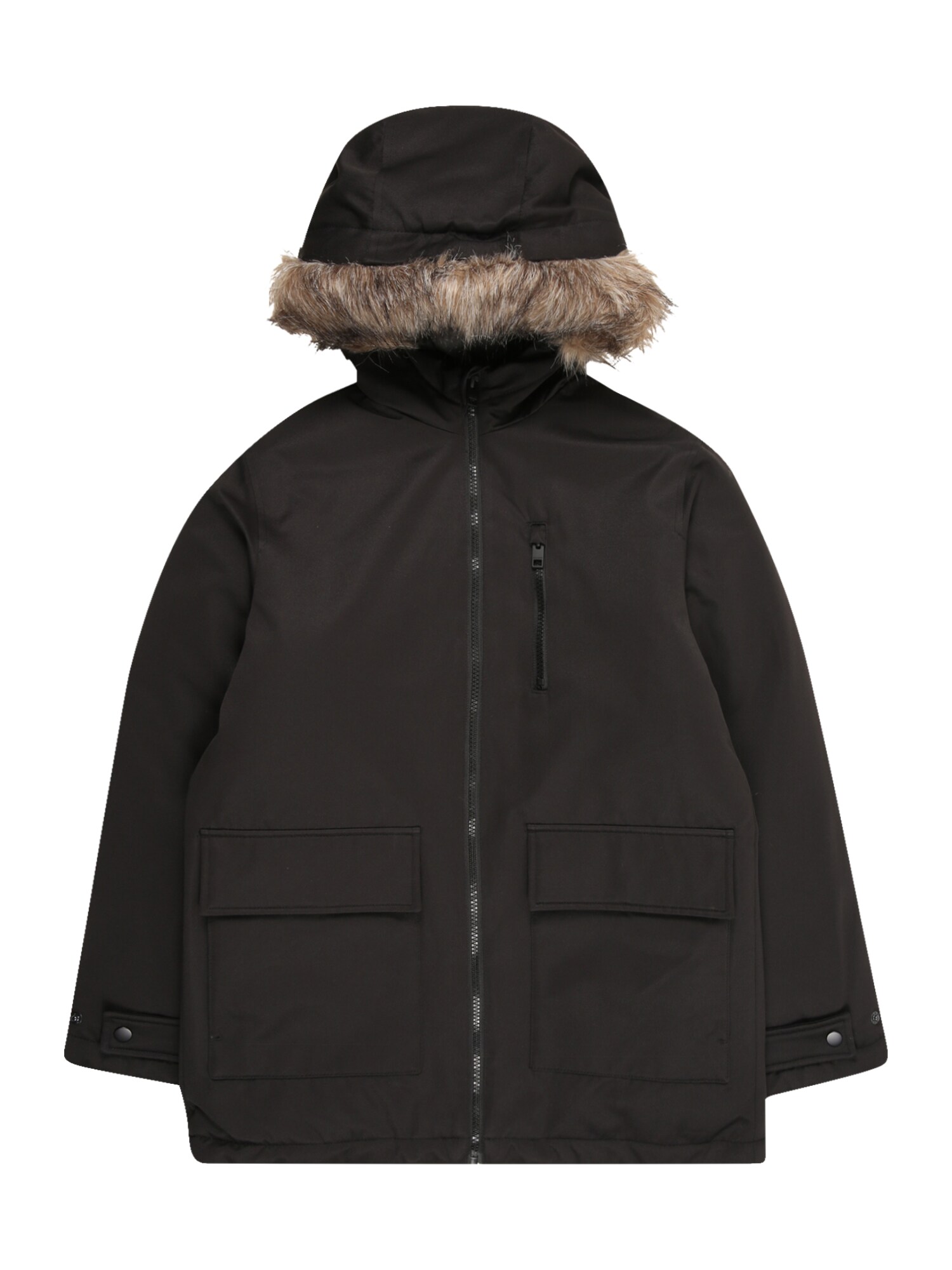 Jack & Jones Junior Prechodná bunda 'JJCHARLIE'  svetlohnedá / čierna