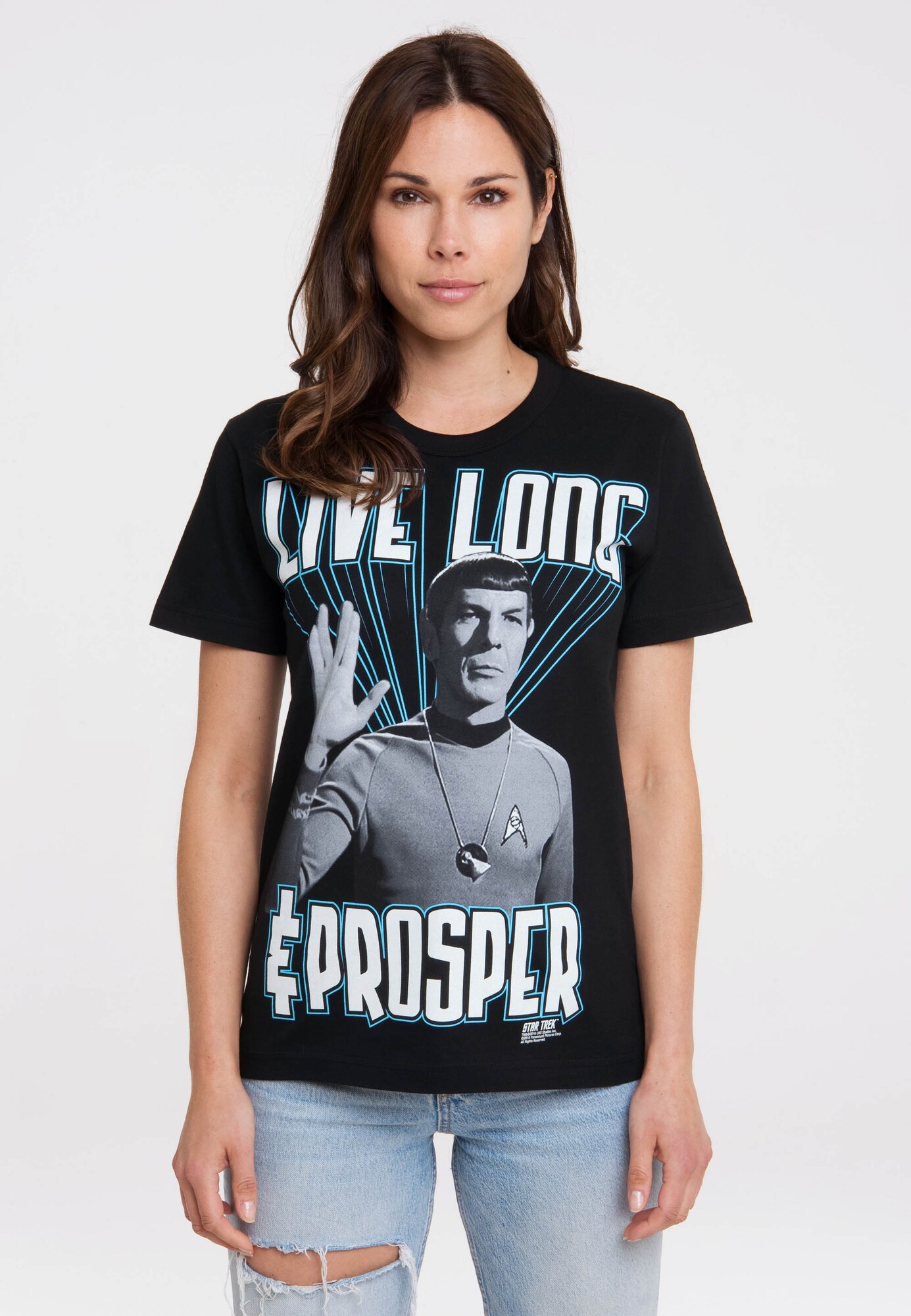 Thumbnail - T-Shirt 'Star Trek - Spock, Live Long'