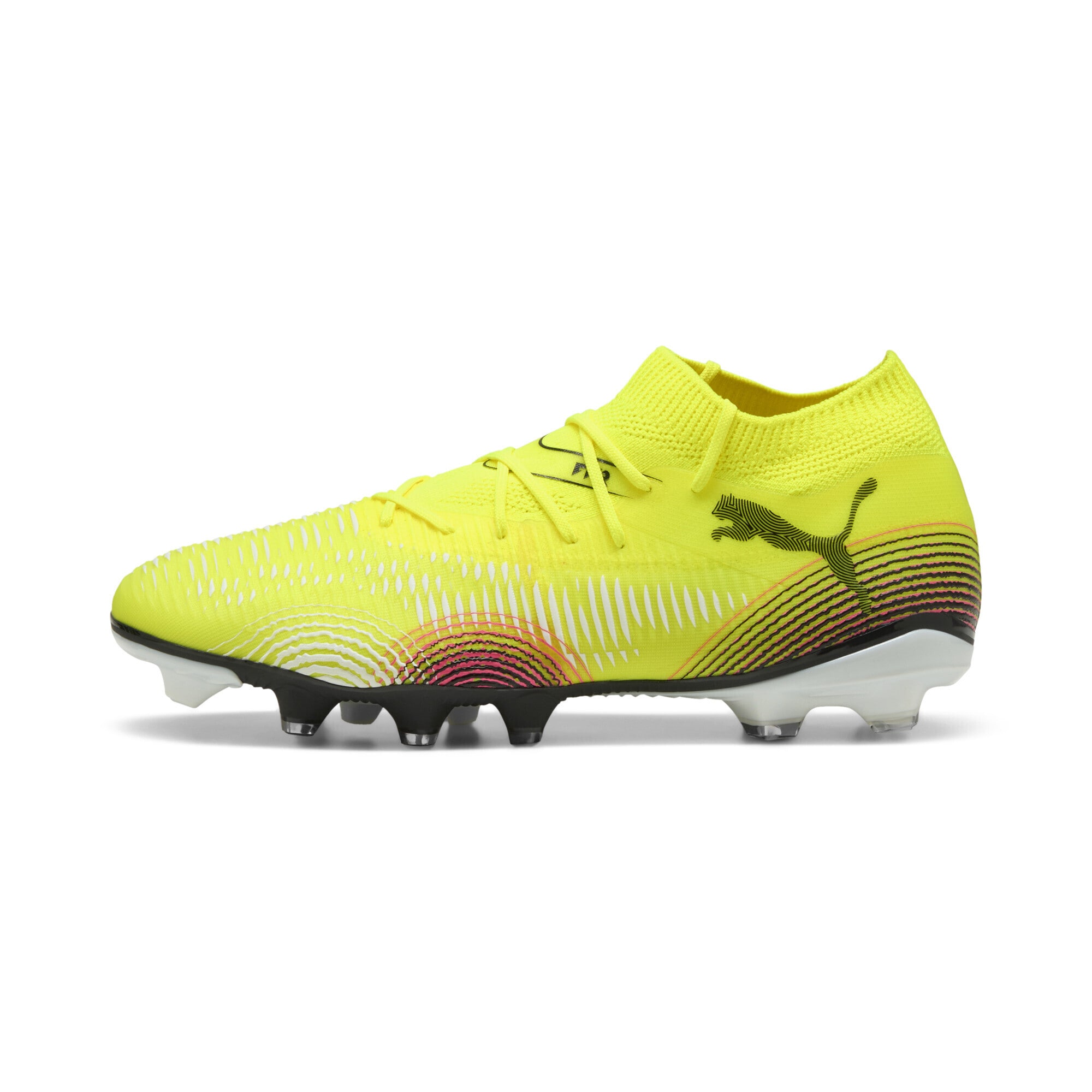 PUMA Ghete de fotbal Future 8 Match  galben / roz deschis / negru / alb