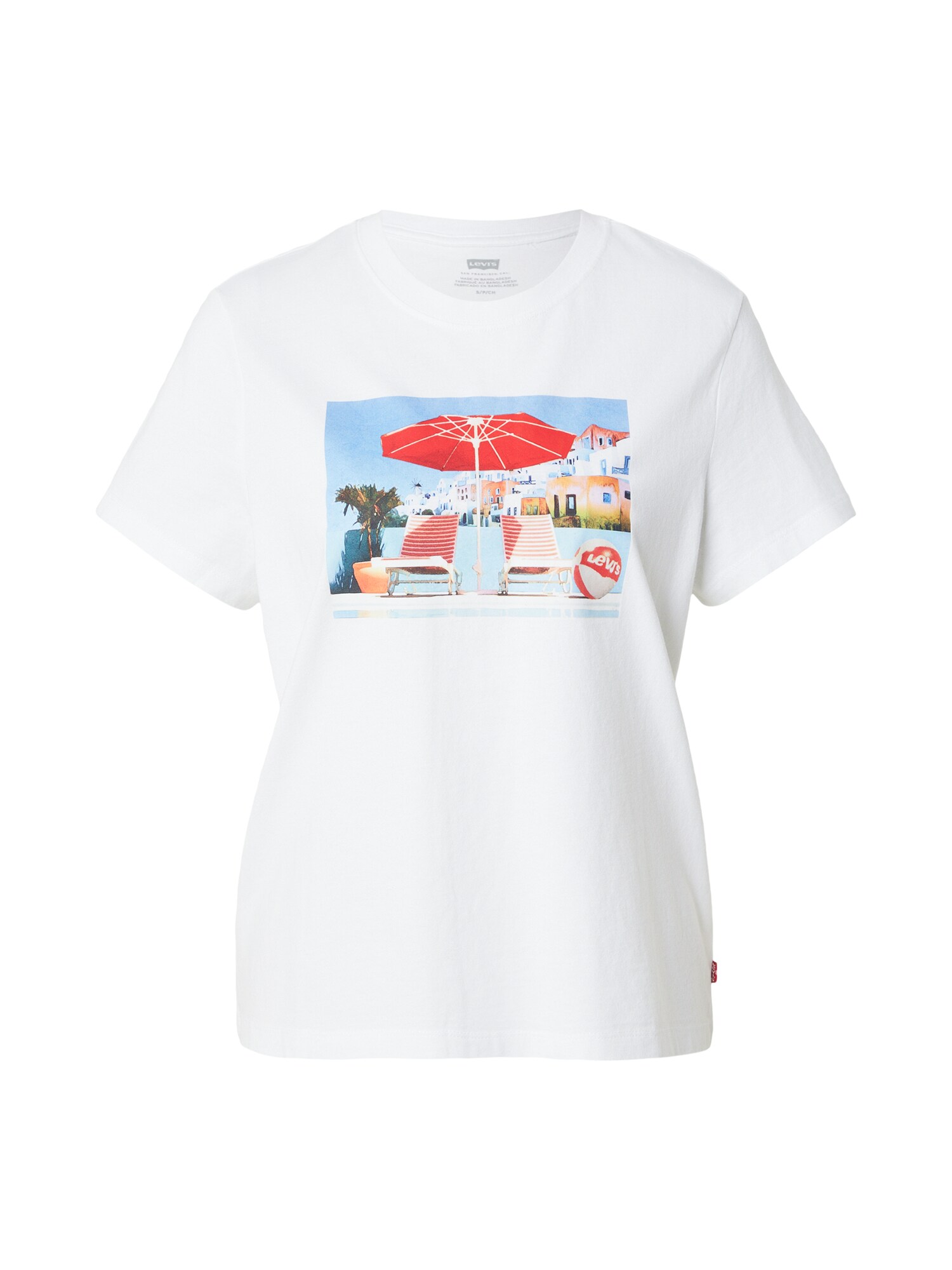LEVI'S ® Camiseta 'Perfect'  azul claro / verde oscuro / rojo / blanco