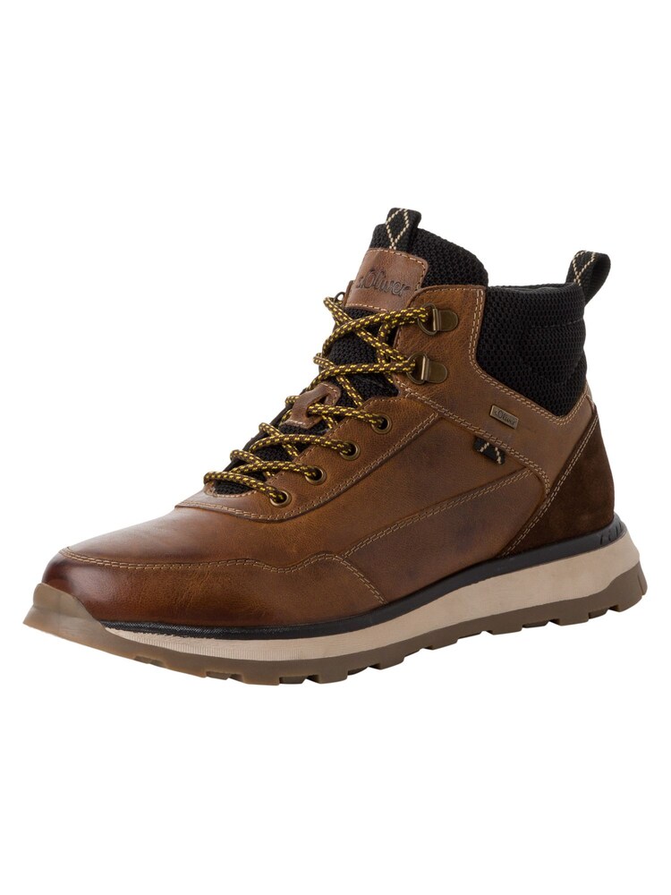 s.Oliver Schnürstiefel Herren Größe 42 cognac / schwarz