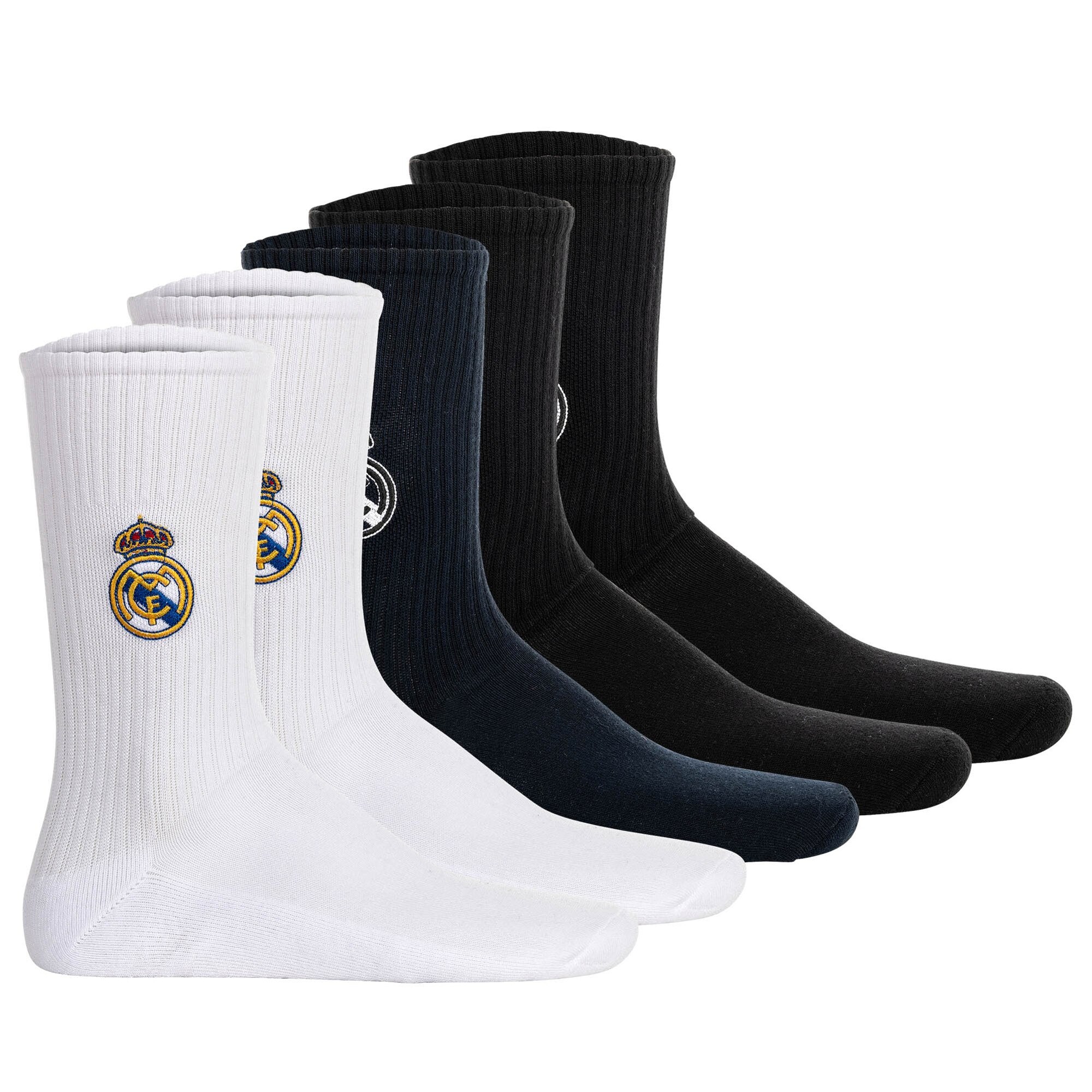 Real Madrid Calcetines  negro / blanco
