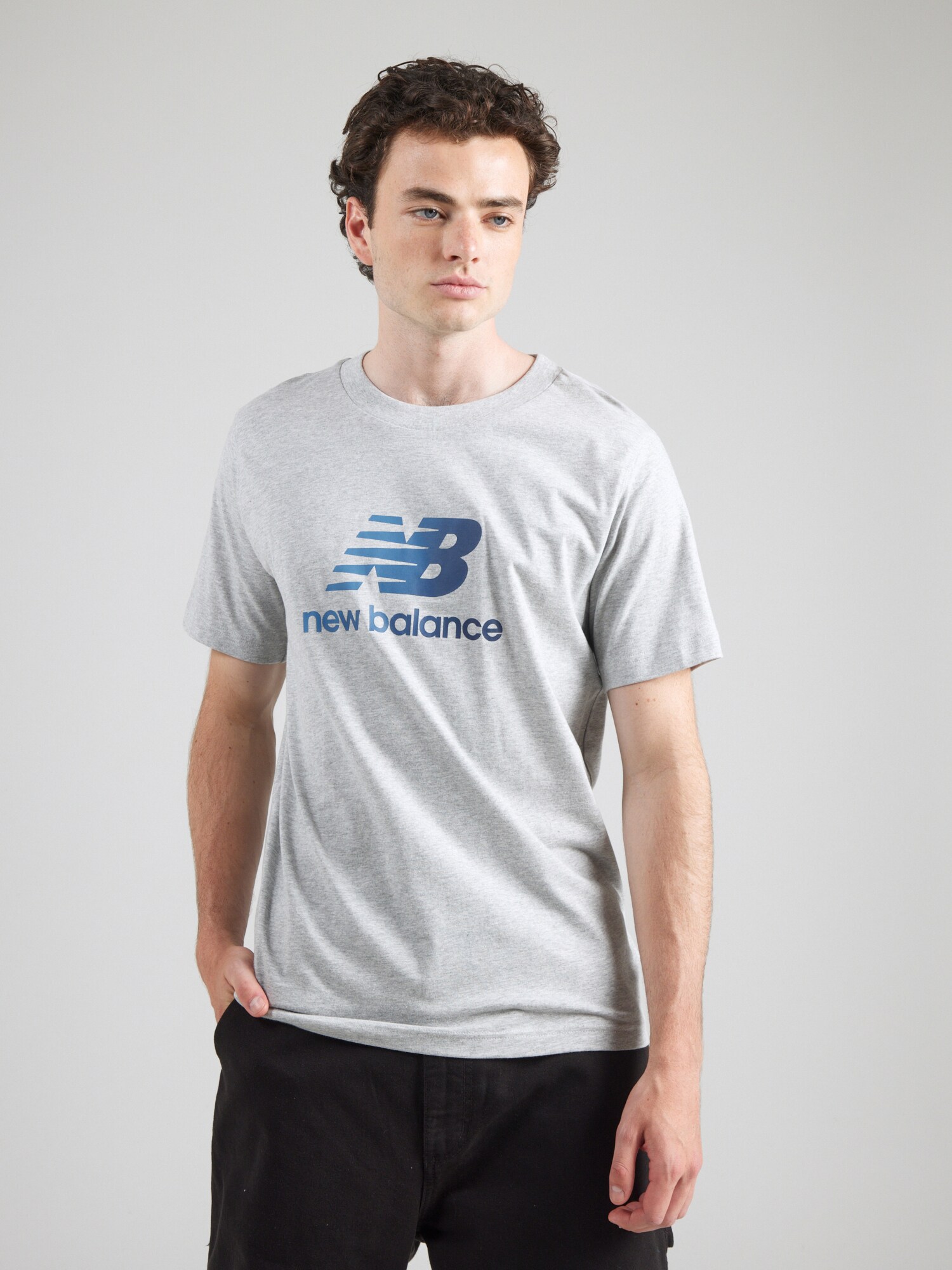 new balance Póló  kék / szürke melír termék 2. képe
