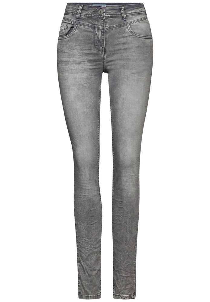 CECIL Jeans Damen Größe 36 hellgrau / silber