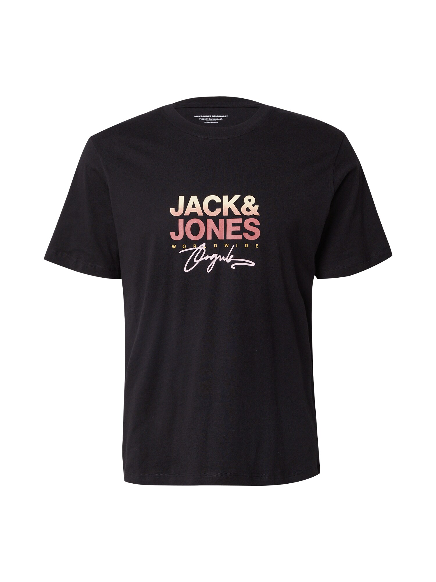 JACK & JONES Póló 'JJOrcanggu'  pasztellsárga / pasztellpiros / fekete akciós termékkép 1
