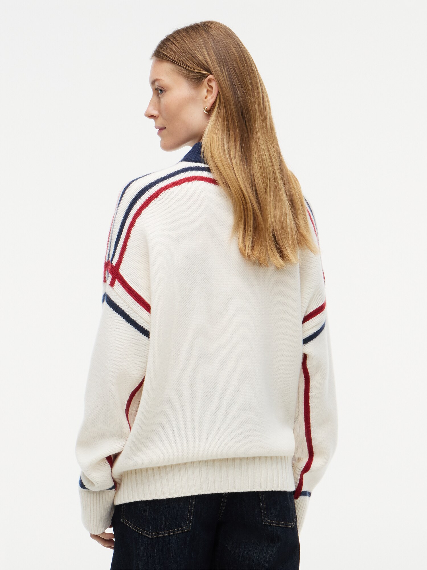 TOMMY HILFIGER Jersey beige claro / navy / rojo oscuro – imagen 3