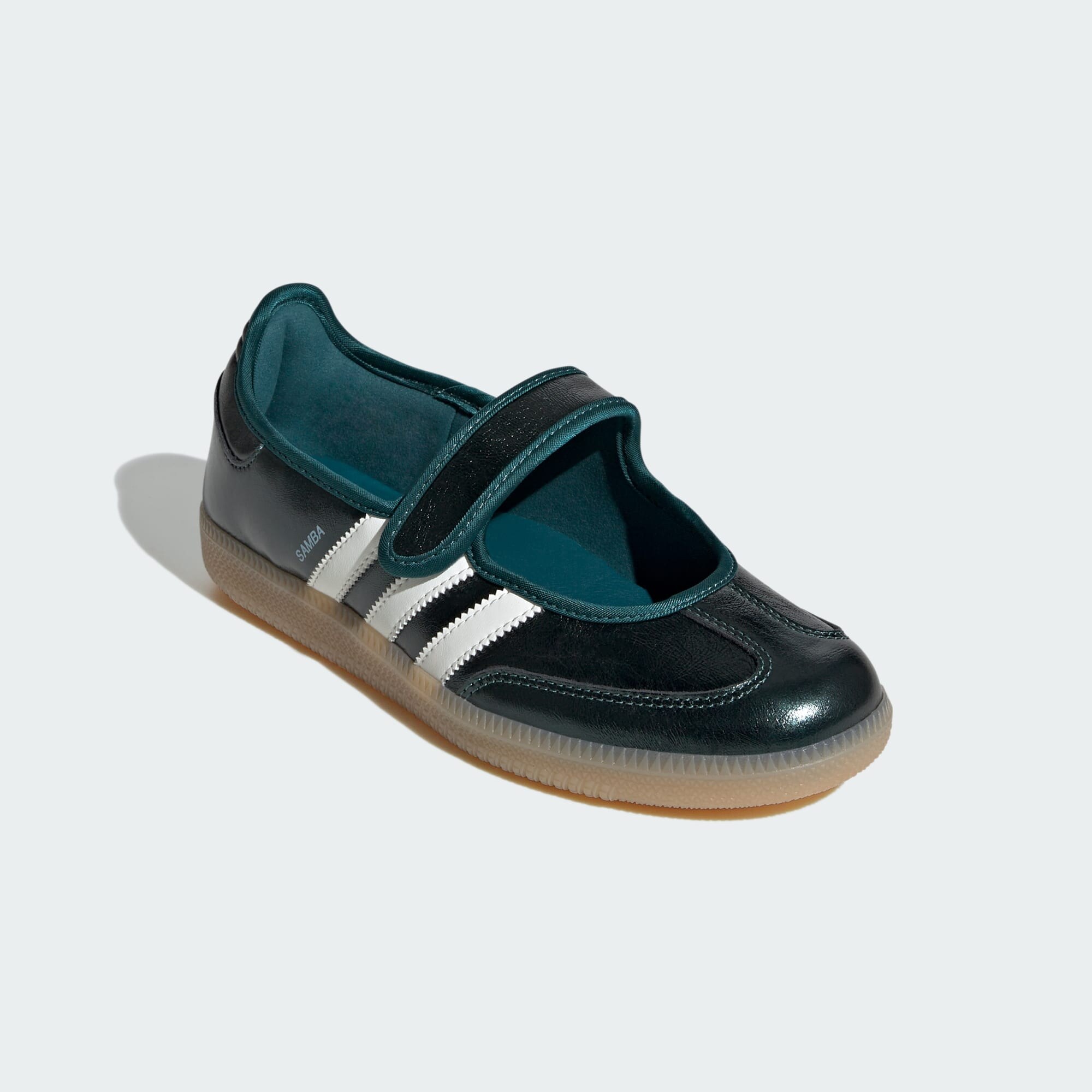 ADIDAS ORIGINALS Bailarinas con hebilla 'Samba' verde oscuro / blanco – imagen 3