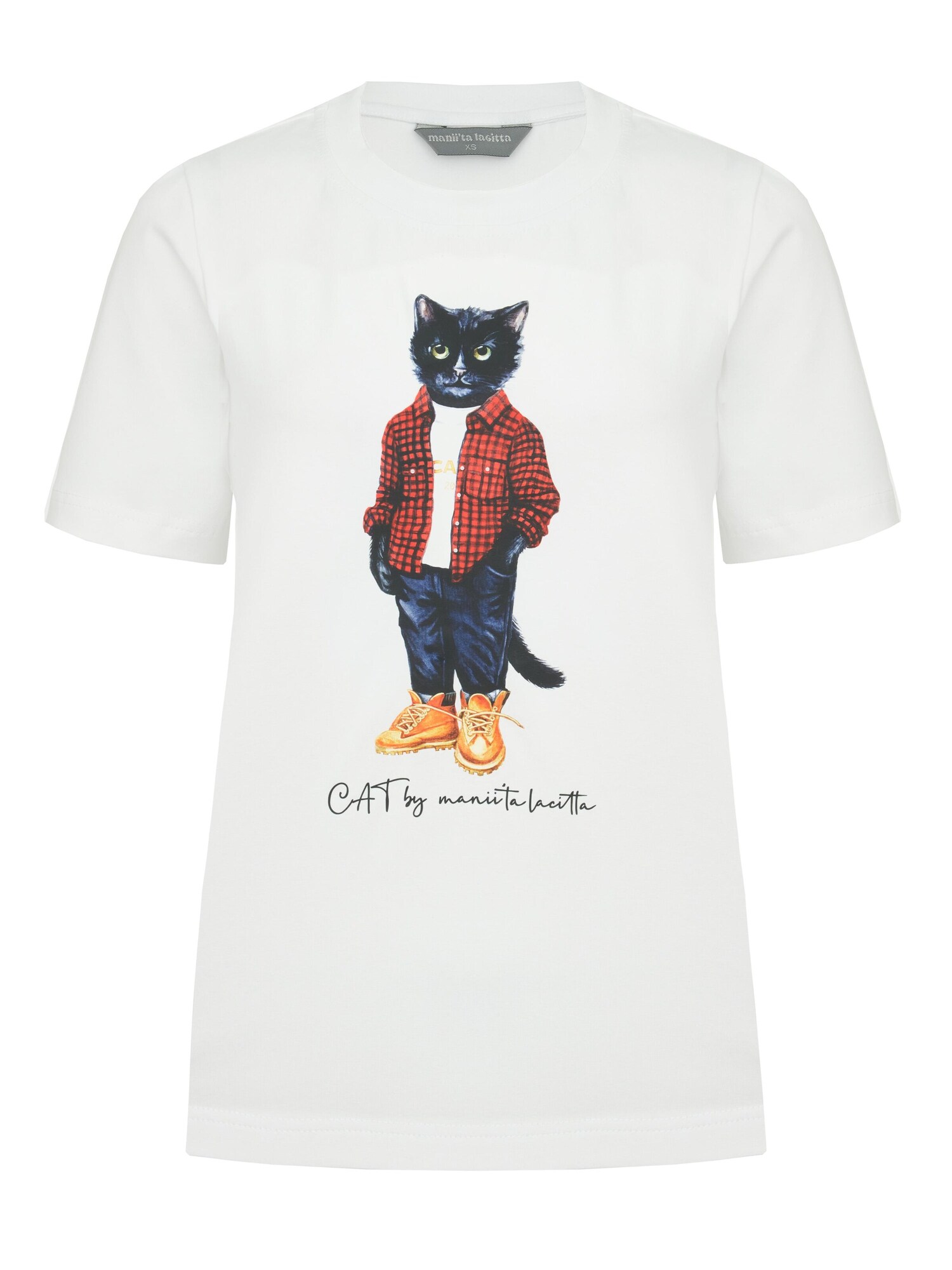 Cat e Lolette Tričko 'Country Cat'  biela