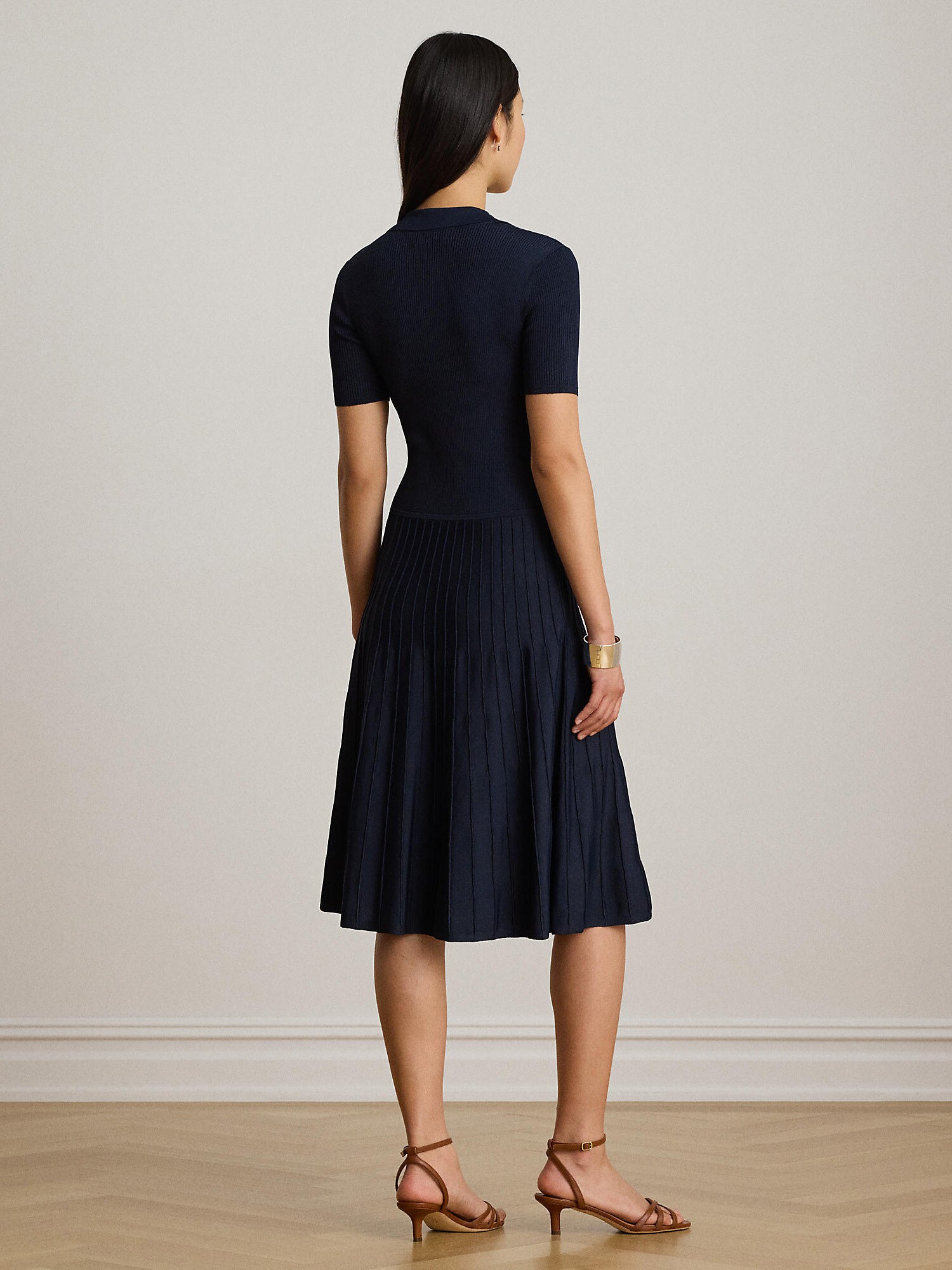 Lauren Ralph Lauren Vestido de punto navy – imagen 3