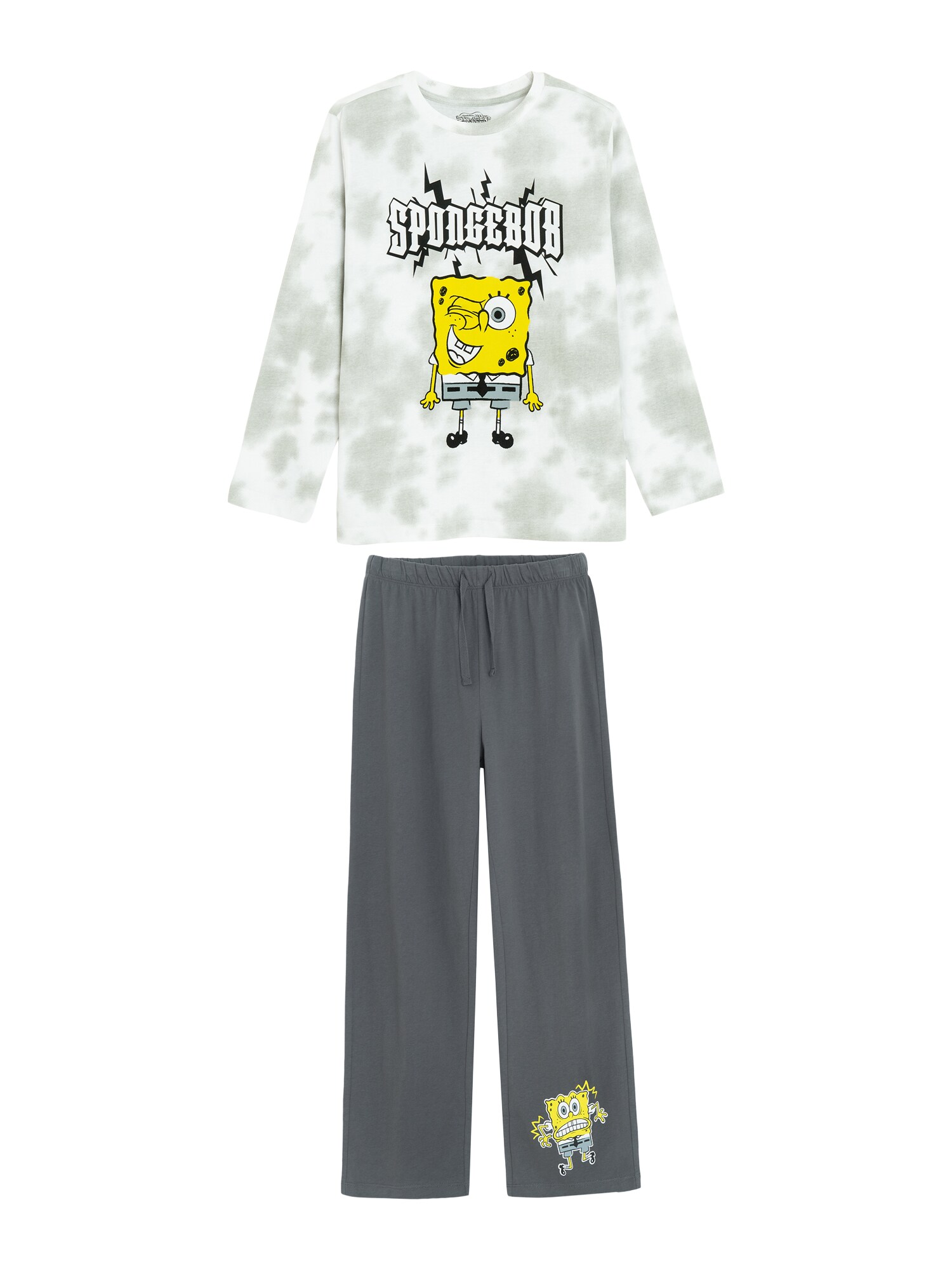 Cool Club Pijamale 'SPONGEBOB'  galben / gri / gri deschis