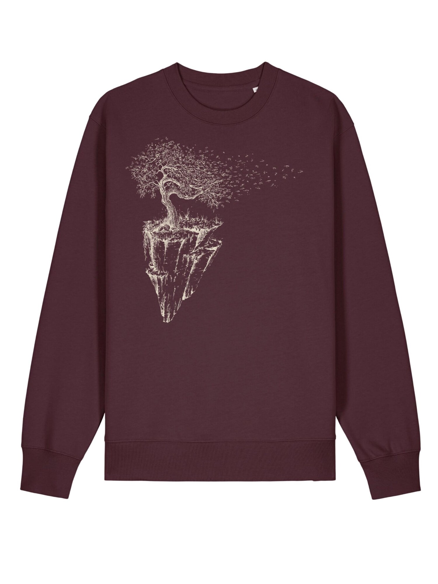 Life-Tree Felpa 'Organic Fairwear Sweater Unisex Red Brown Maple Island' castano