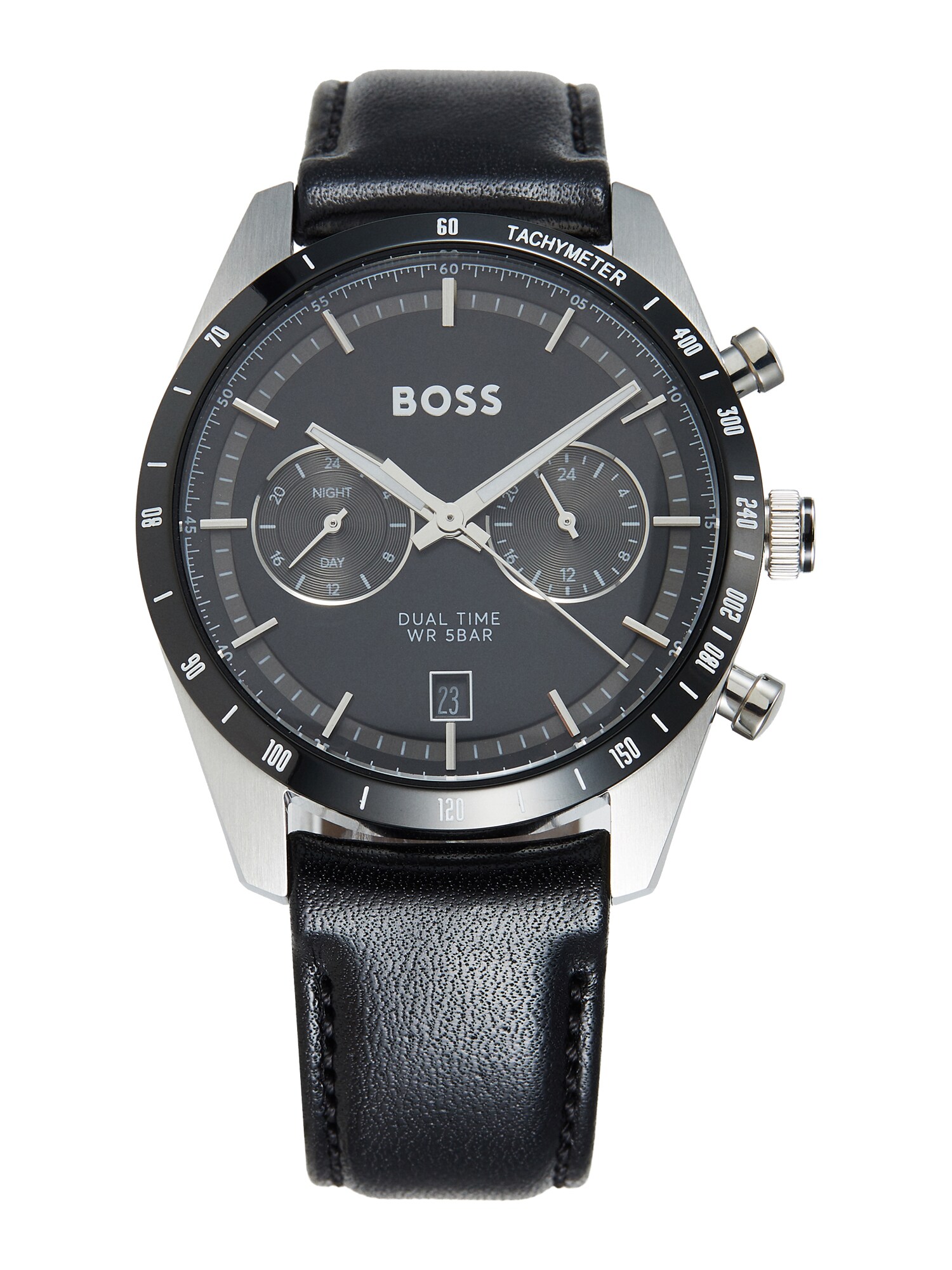 BOSS Ceas analogic Tourmaster  negru / argintiu