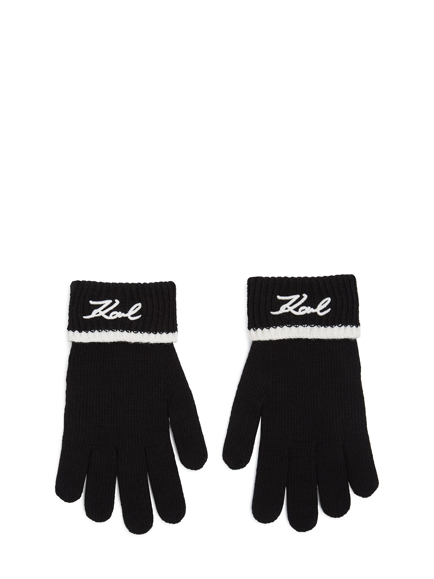 Karl Lagerfeld Kesztyű  fekete / fehér akciós termékkép 1
