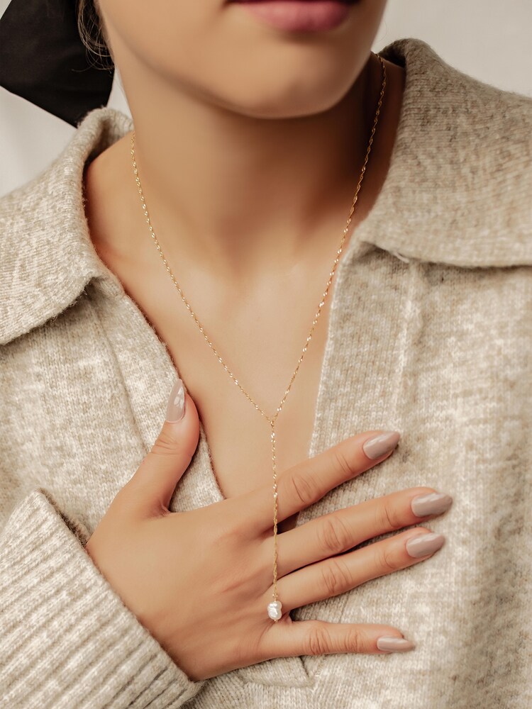 Hey Happiness Kette 'Pearl Drop' Damen Größe Onesize gold