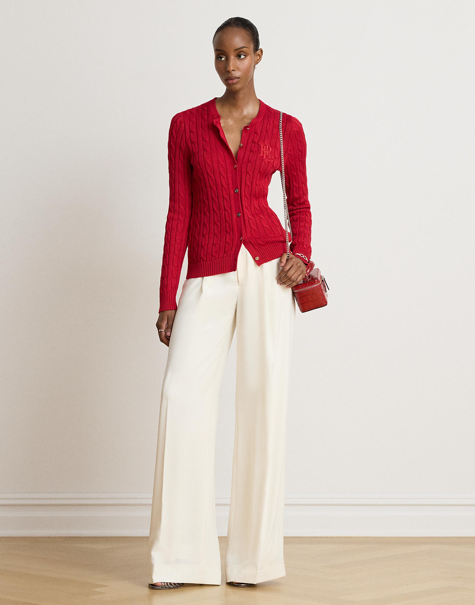 Lauren Ralph Lauren Cárdigan  rojo sangre – imagen 4