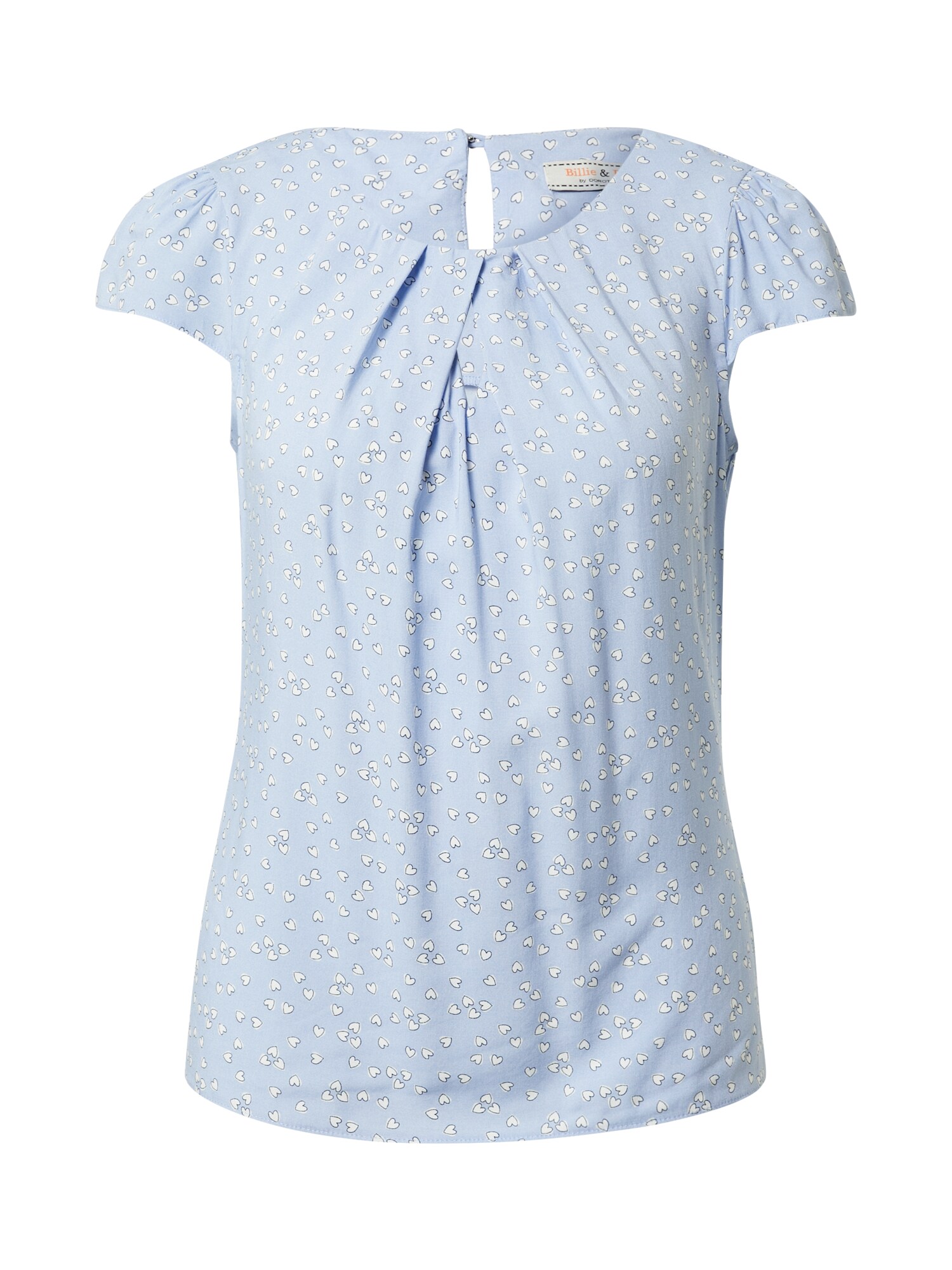 Dorothy Perkins Palaidinė 'Billie and Blossom Blue Heart Ditsy'  mėlyna dūmų spalva / balta