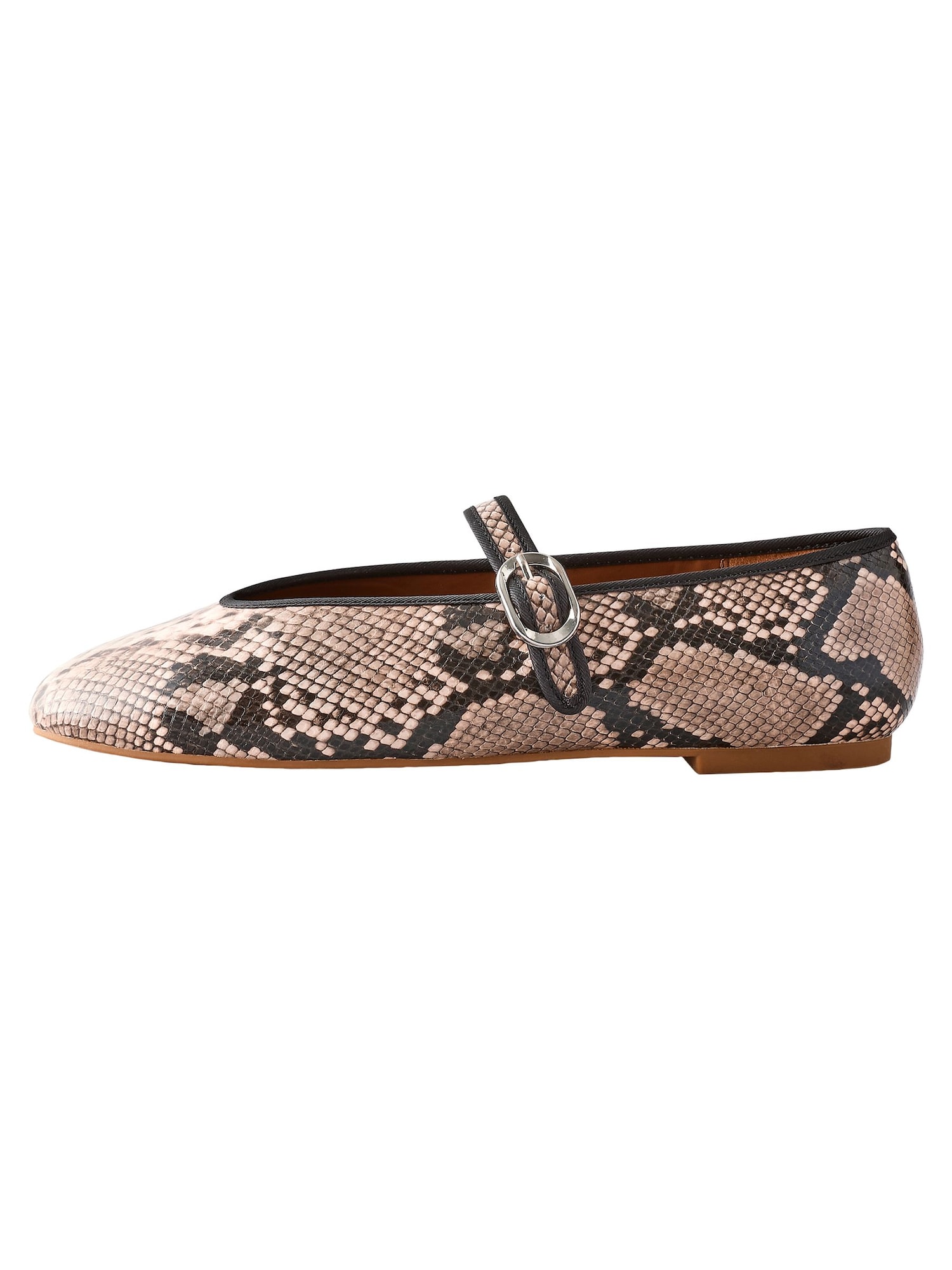 Next Balerini cu curea glezna Forever Comfort  maro deschis / negru