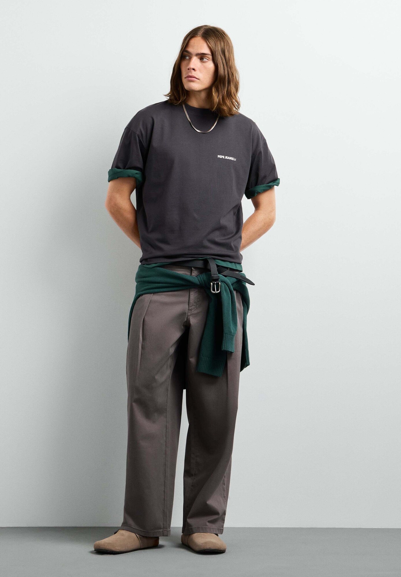Pepe Jeans Camiseta 'Caleb'  gris / verde / blanco – imagen 4