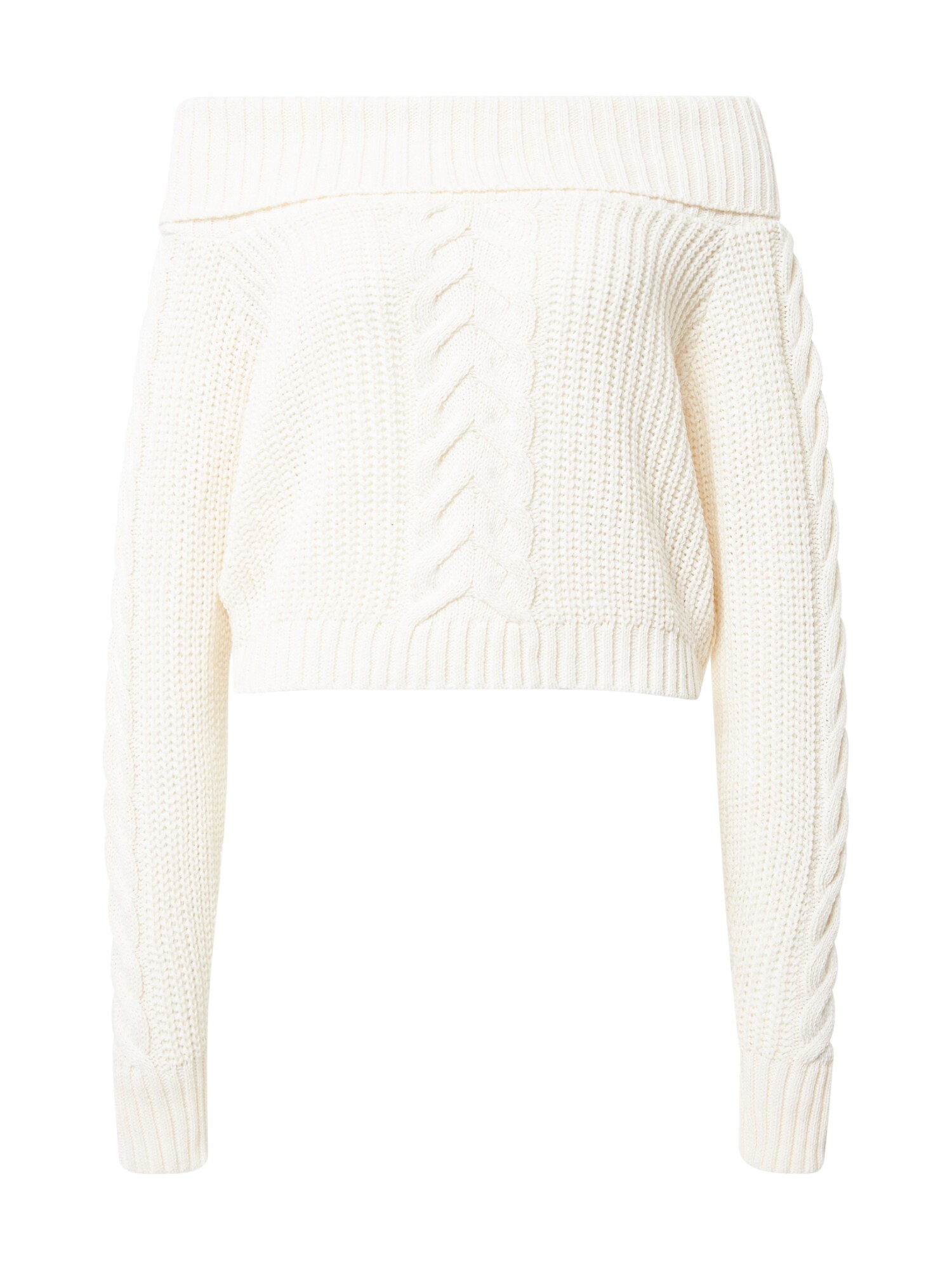 Missguided Megztinis 'Bardot'  kremo