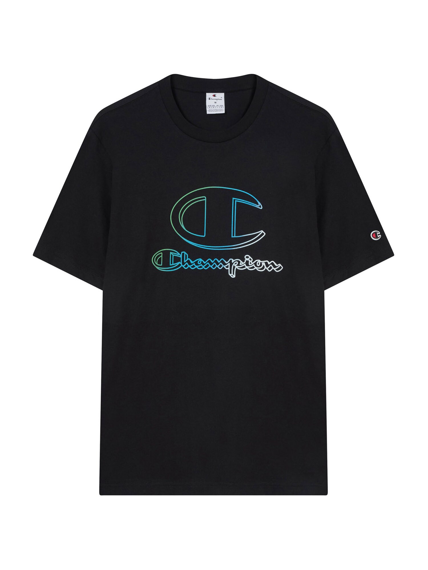 Champion Authentic Athletic Apparel Póló  azúr / zöld / fekete / fehér akciós termékkép 1