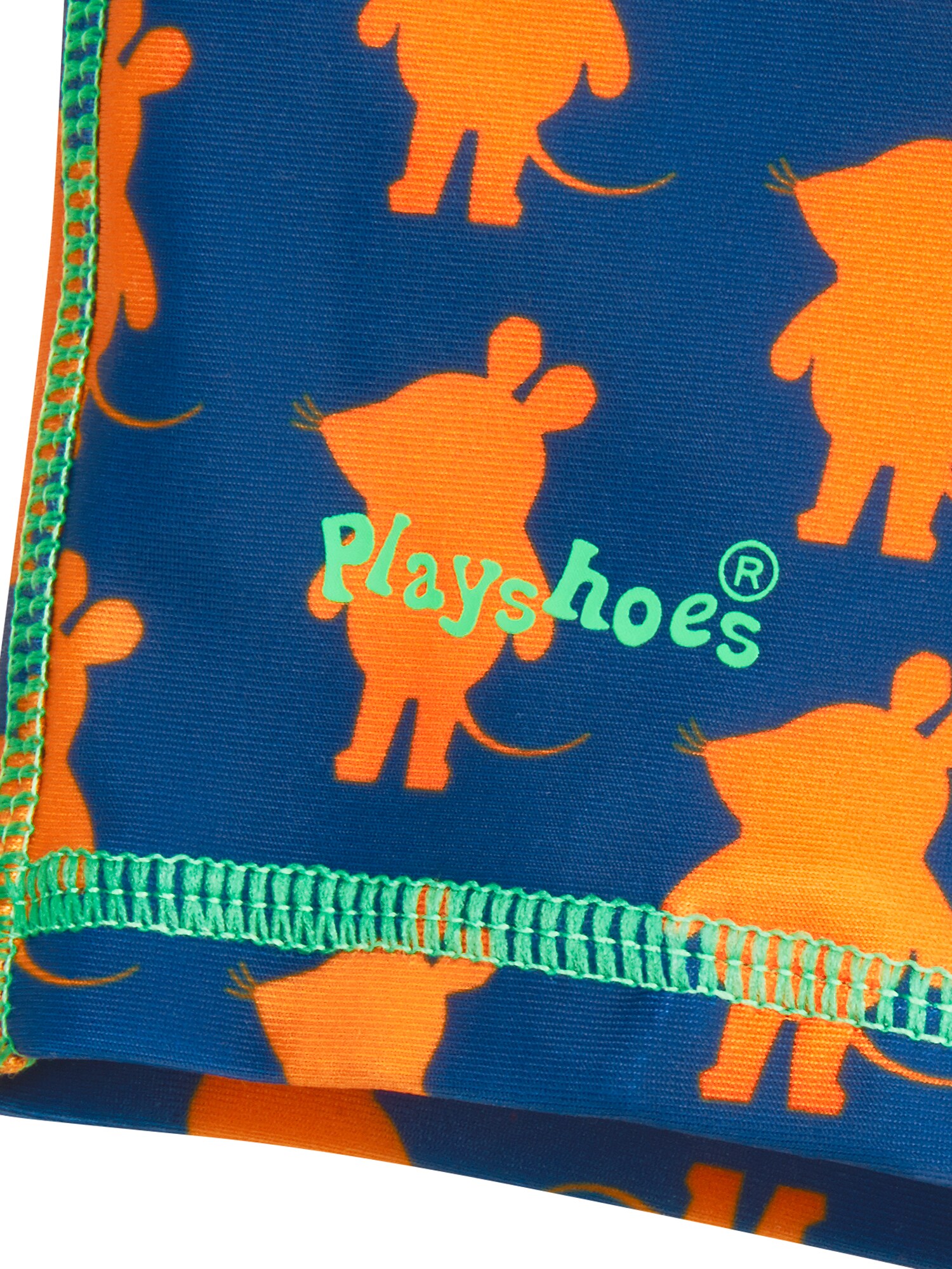 PLAYSHOES Rövid fürdőnadrágok 'Die Maus Pirat'  tengerészkék / világoszöld / narancs termék 2. képe