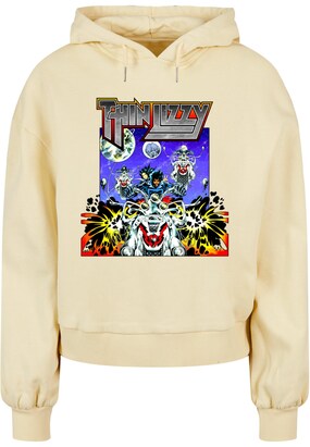 Merchcode Sweatshirt ‘Thin Lizzy – Vagabonds Of The Western World’ Geel / Lichtgeel / Donkergrijs / Violetblauw