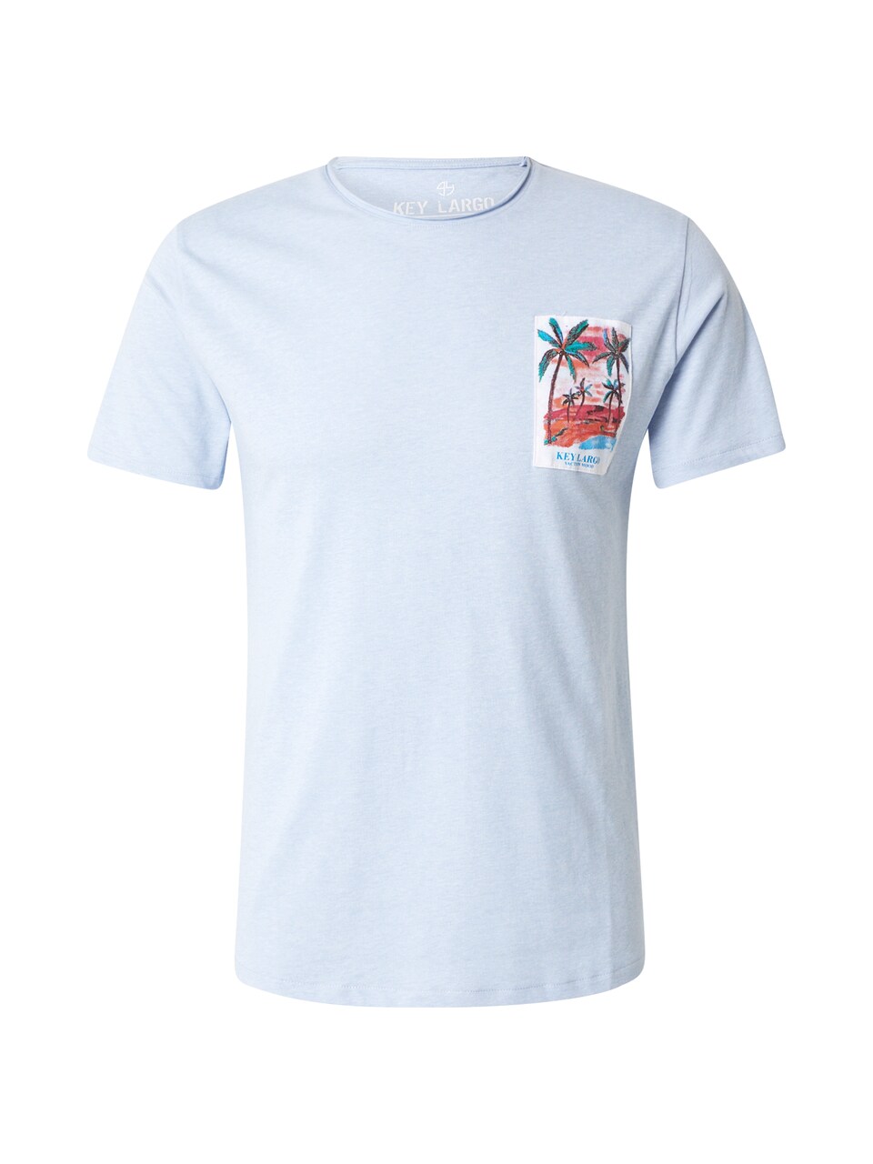 T-shirt 'Vibes' ljusblå / mörkgrön