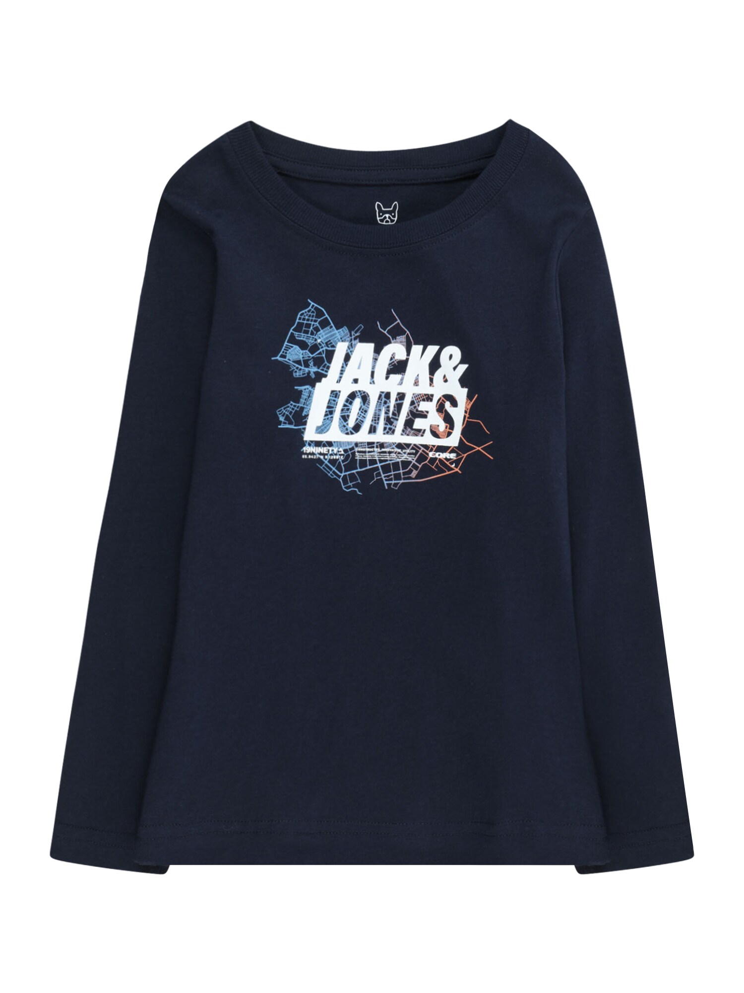 Jack & Jones Junior Majica 'COMAP'  plava / morsko plava / pastelno narančasta / bijela