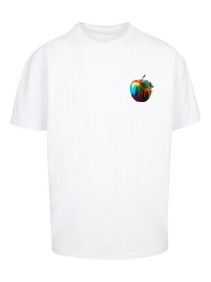 F4NT4STIC Shirt ‘Colorfood Collection – Rainbow Apple’ Gemengde kleuren / Wit