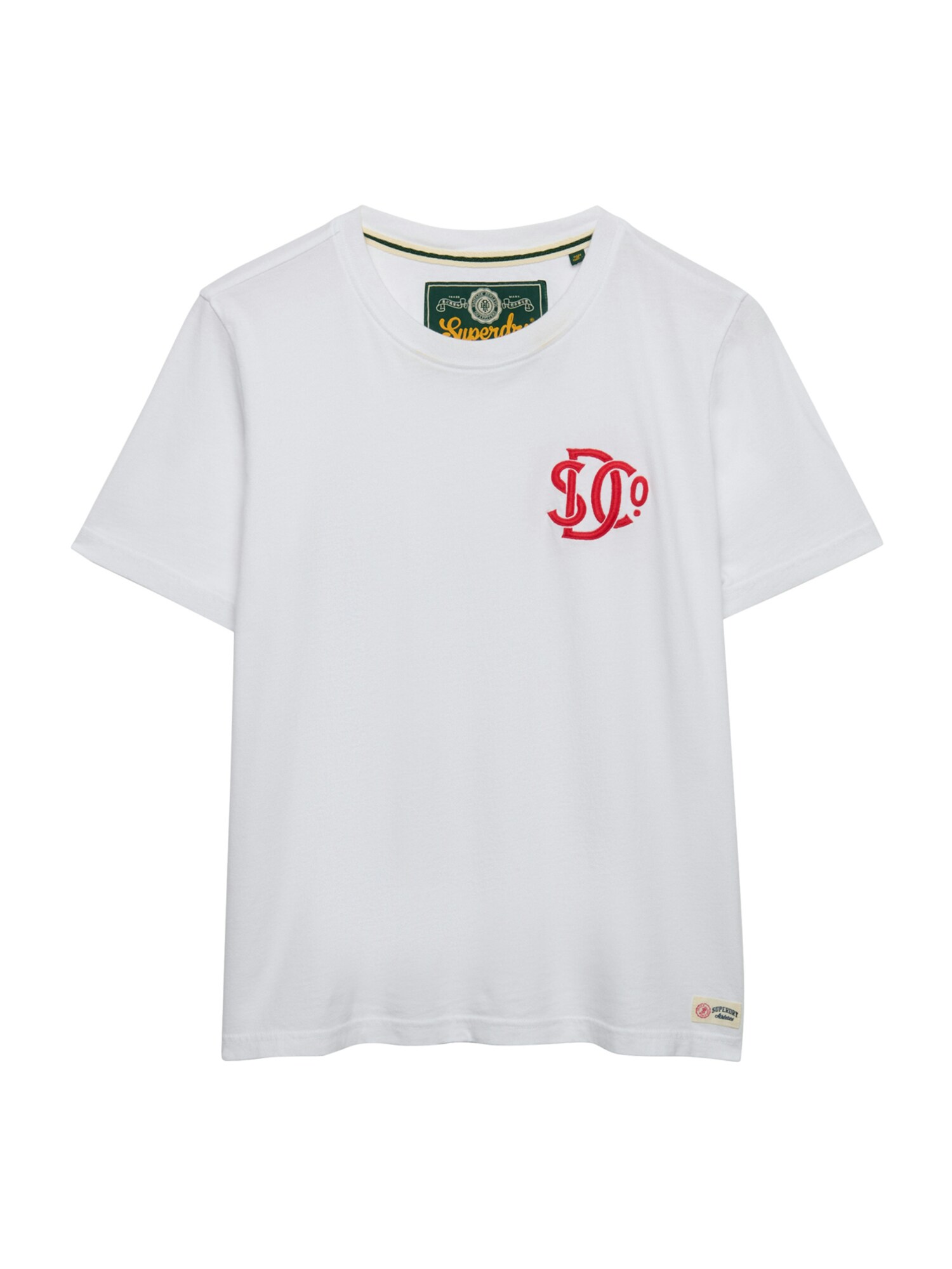 Superdry & Co Tricou  roșu intens / alb