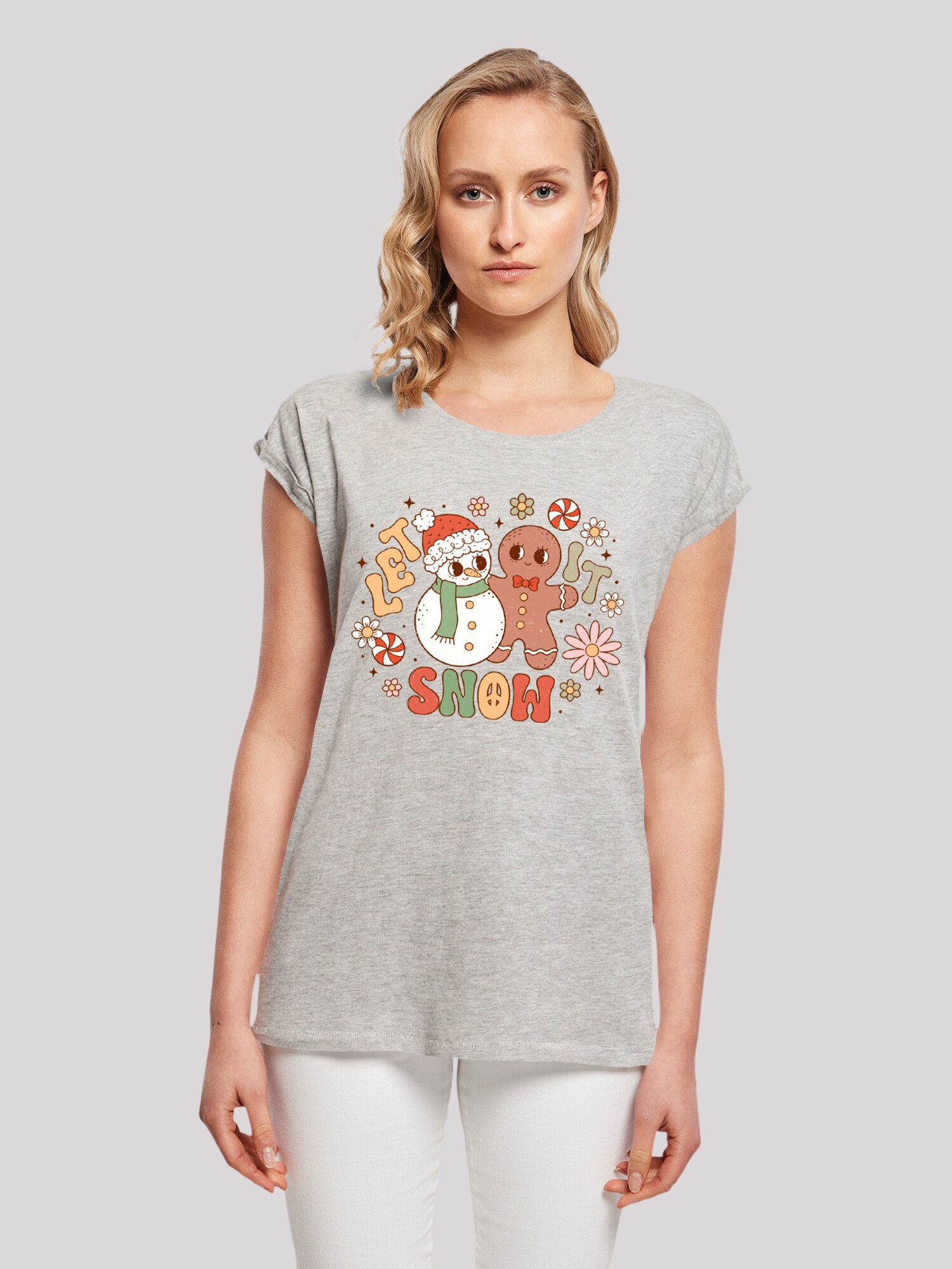 Thumbnail - Shirt 'Let It Snow Groovy Christmas Gingerbread'