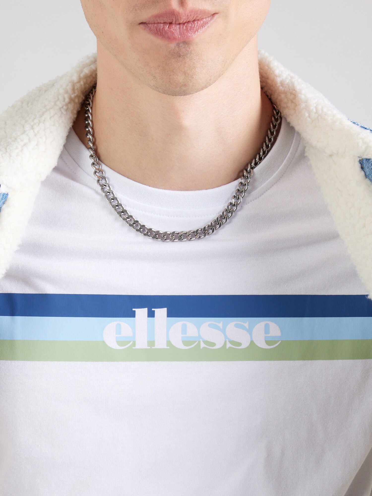 ELLESSE Tričko 'Giacomo' modrá / zelená / biela (obrázok 4)