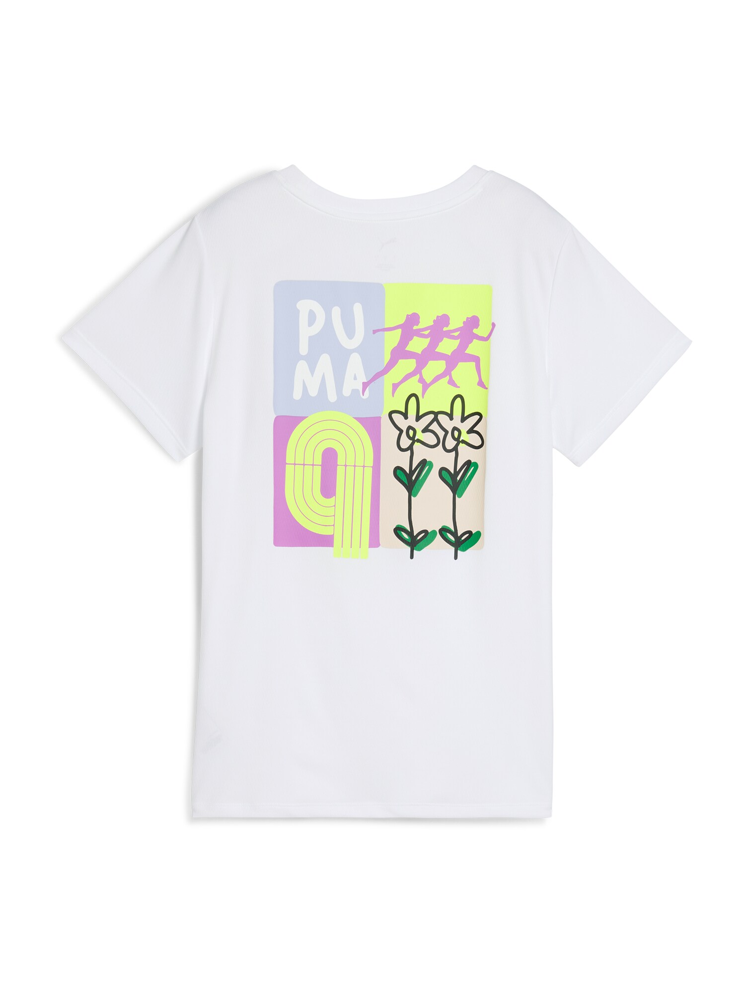 PUMA Funkcionális felső  világoskék / neonsárga / rózsaszín / fehér termék 2. képe