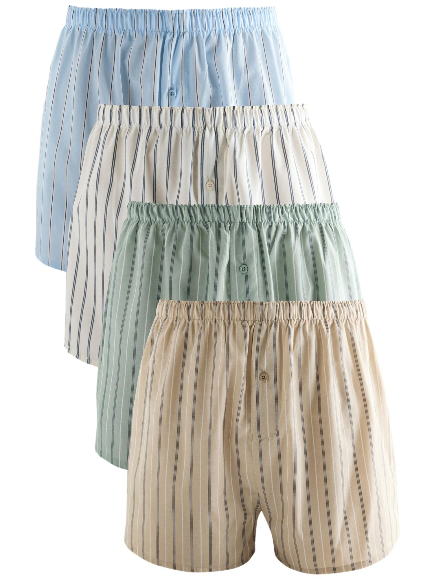 Next Boxeri  bej / albastru deschis / verde mentă / alb