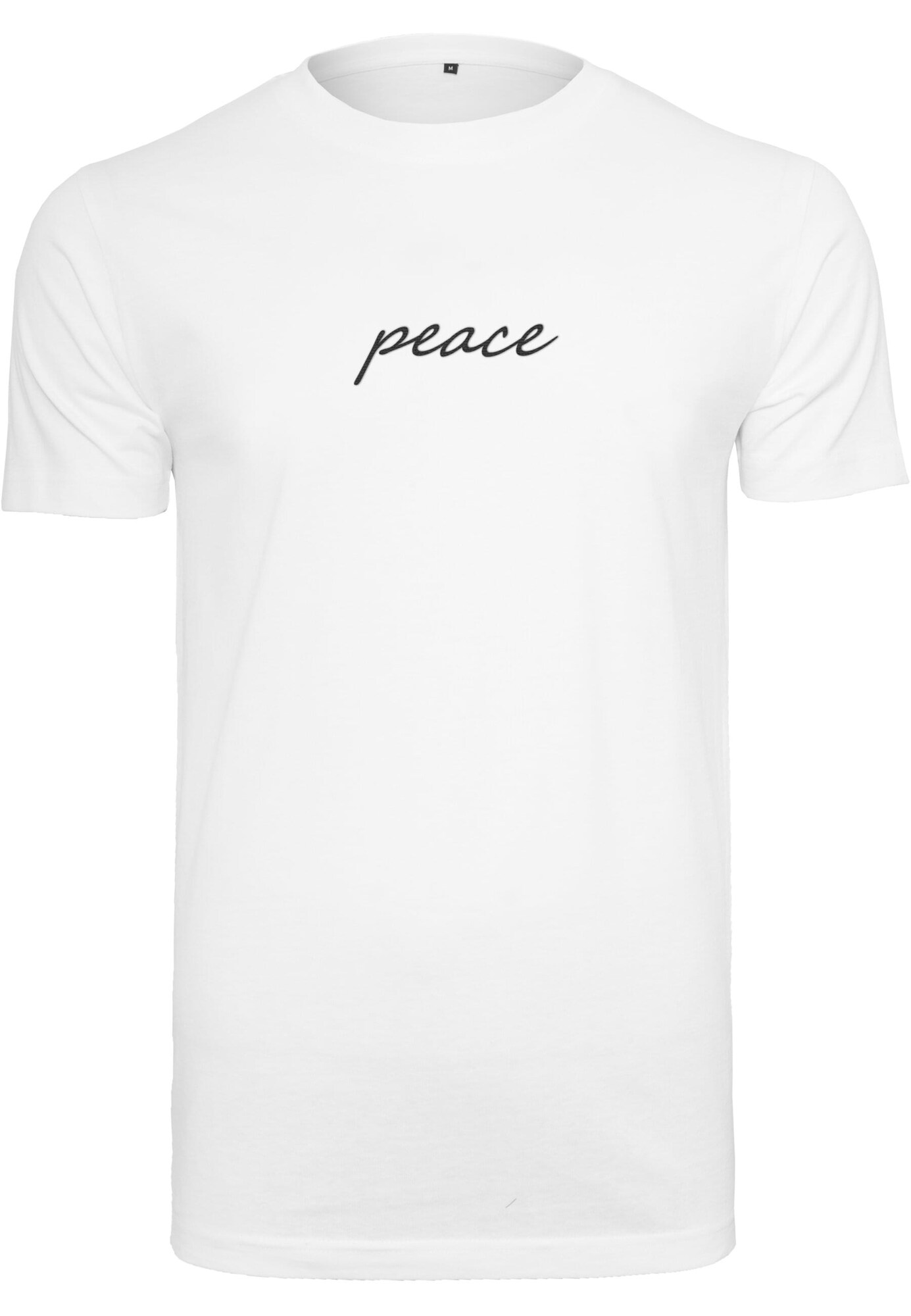 Mister Tee Tričko 'Peace Wording'  čierna / biela