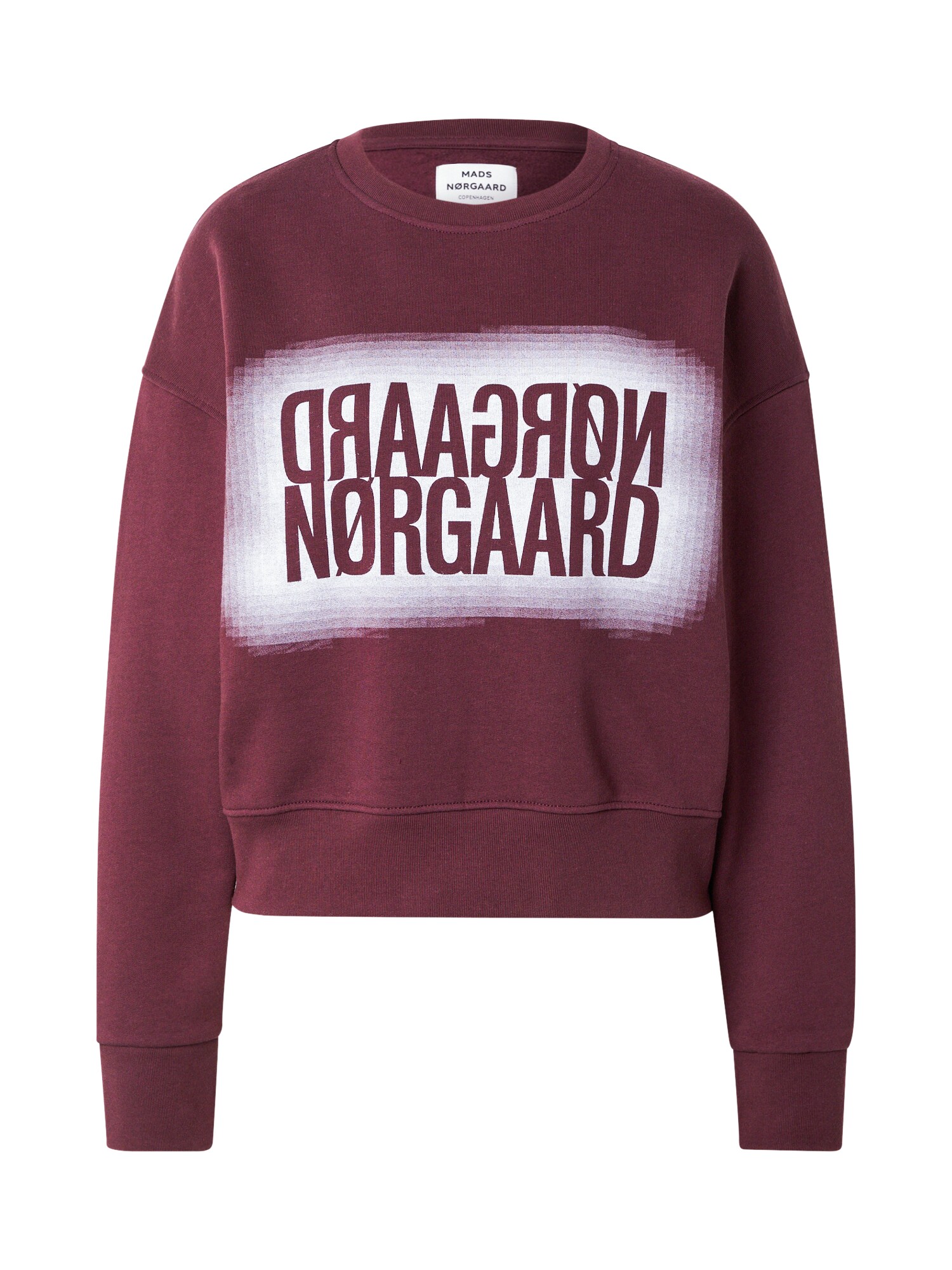 MADS NORGAARD COPENHAGEN Tréning póló 'Tilvina'  világosszürke / bordó akciós termékkép 1