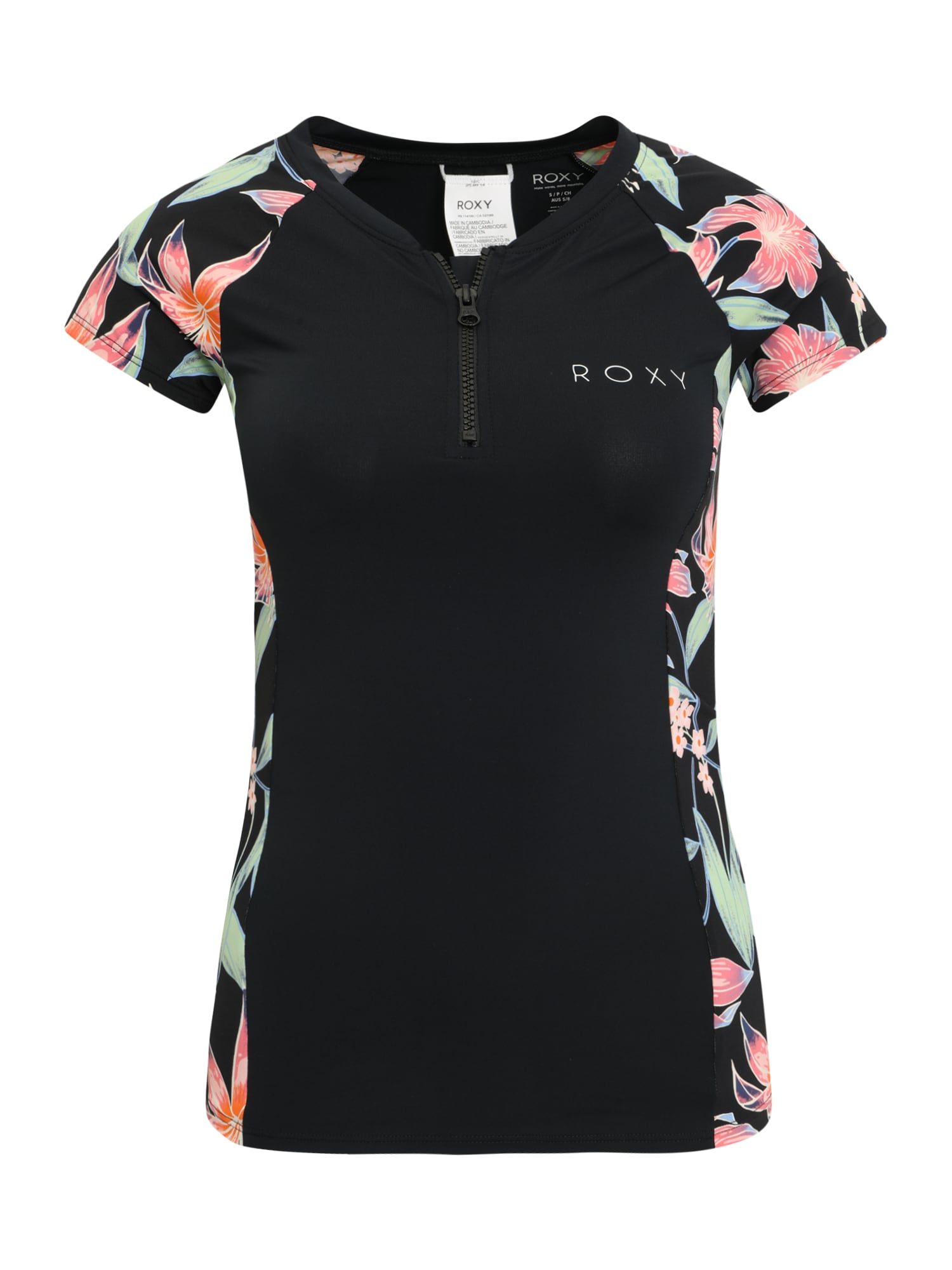 ROXY Sporta krekls antracīta / piparmētru / oranžs / rozā