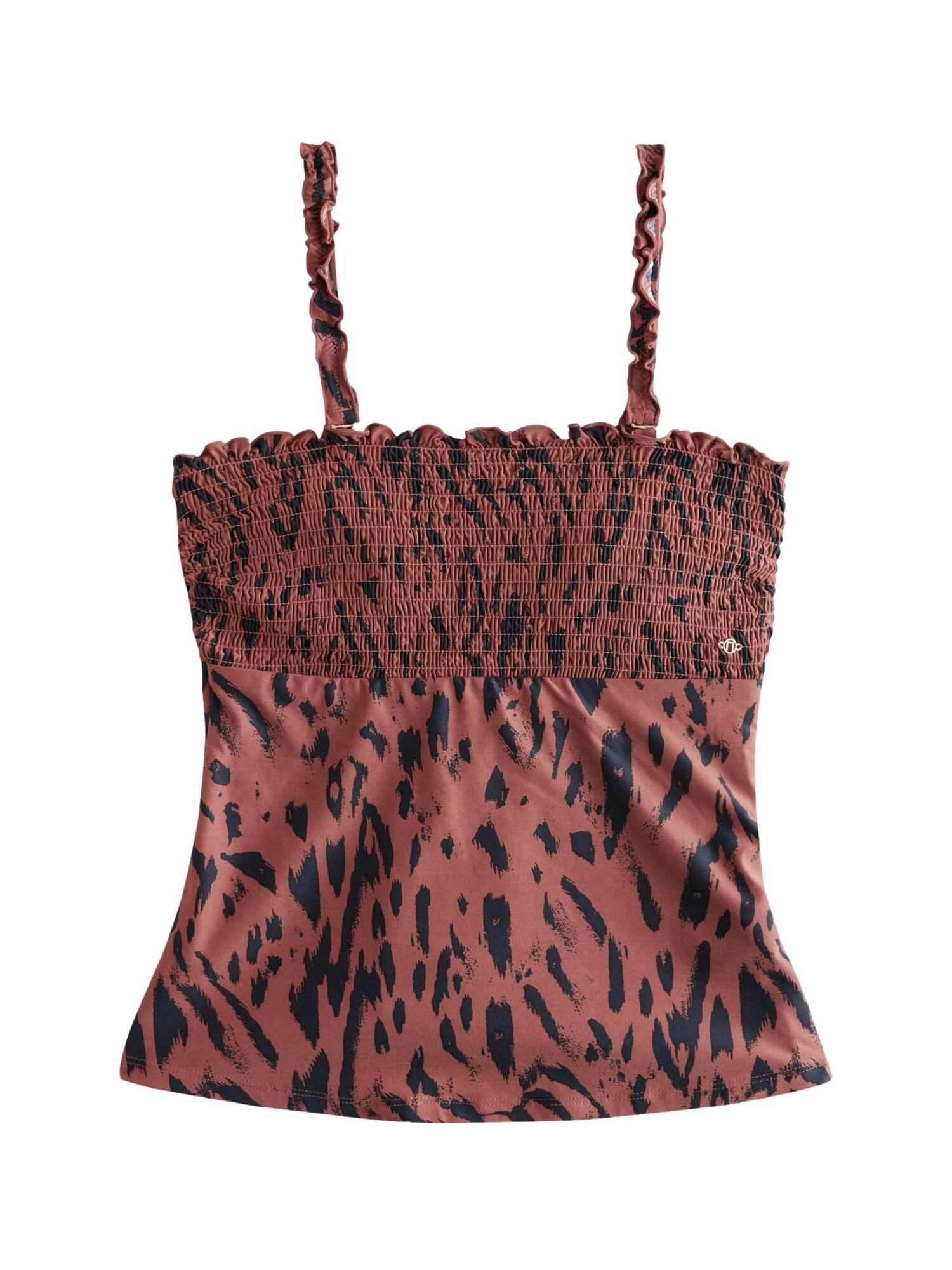 Next Tankini top  castaniu / negru