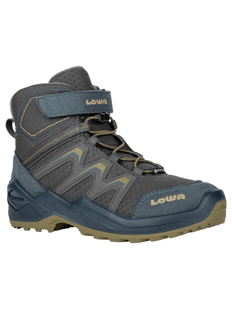 LOWA Boots 'Maddox Warm GTX Mid Jr' Mädchen Größe 28 gelb / grau / rauchgrau