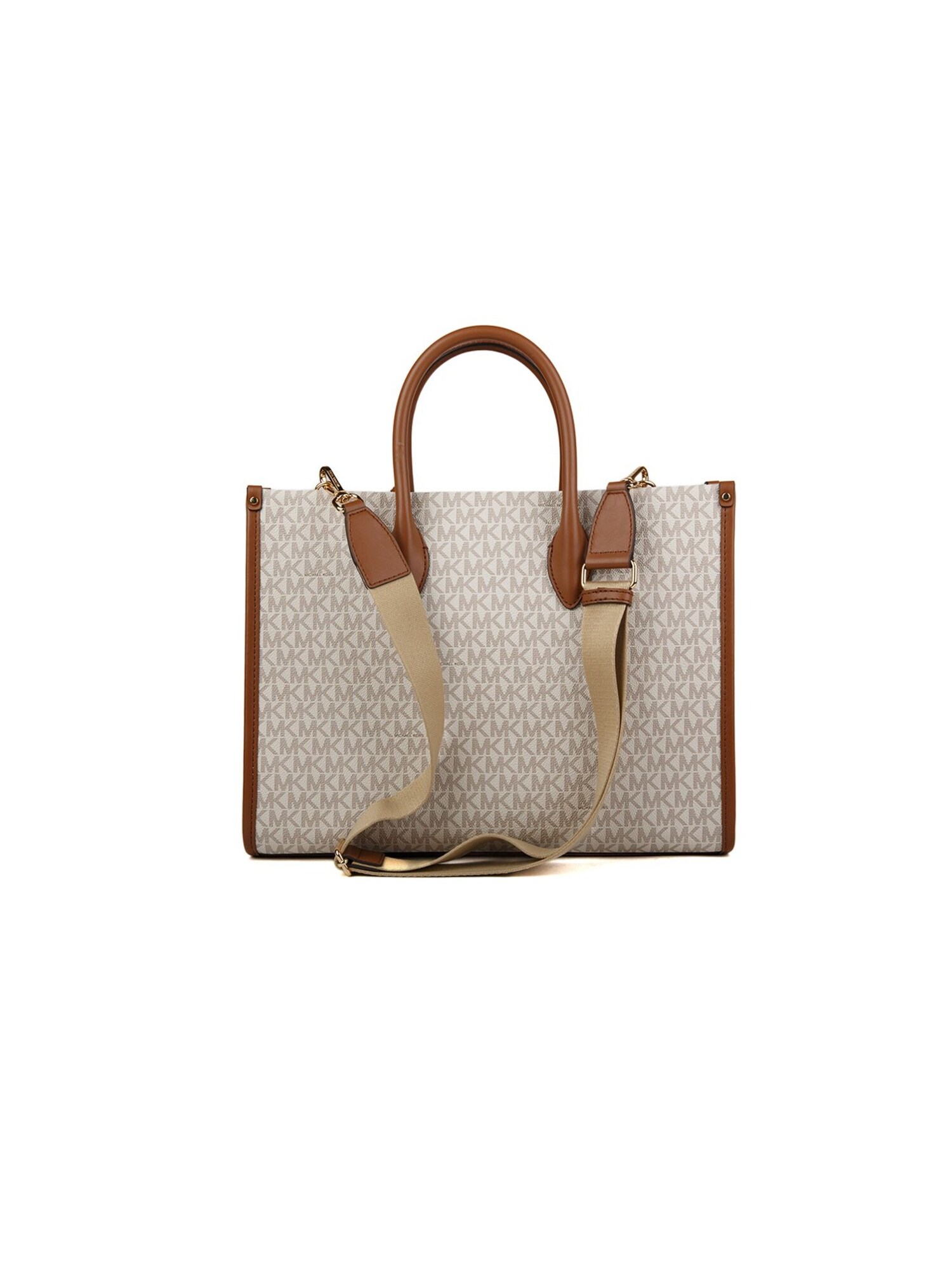 Michael Kors Bolso de mano 'Mirella Medium Signature Logo Tote Bag'  crema