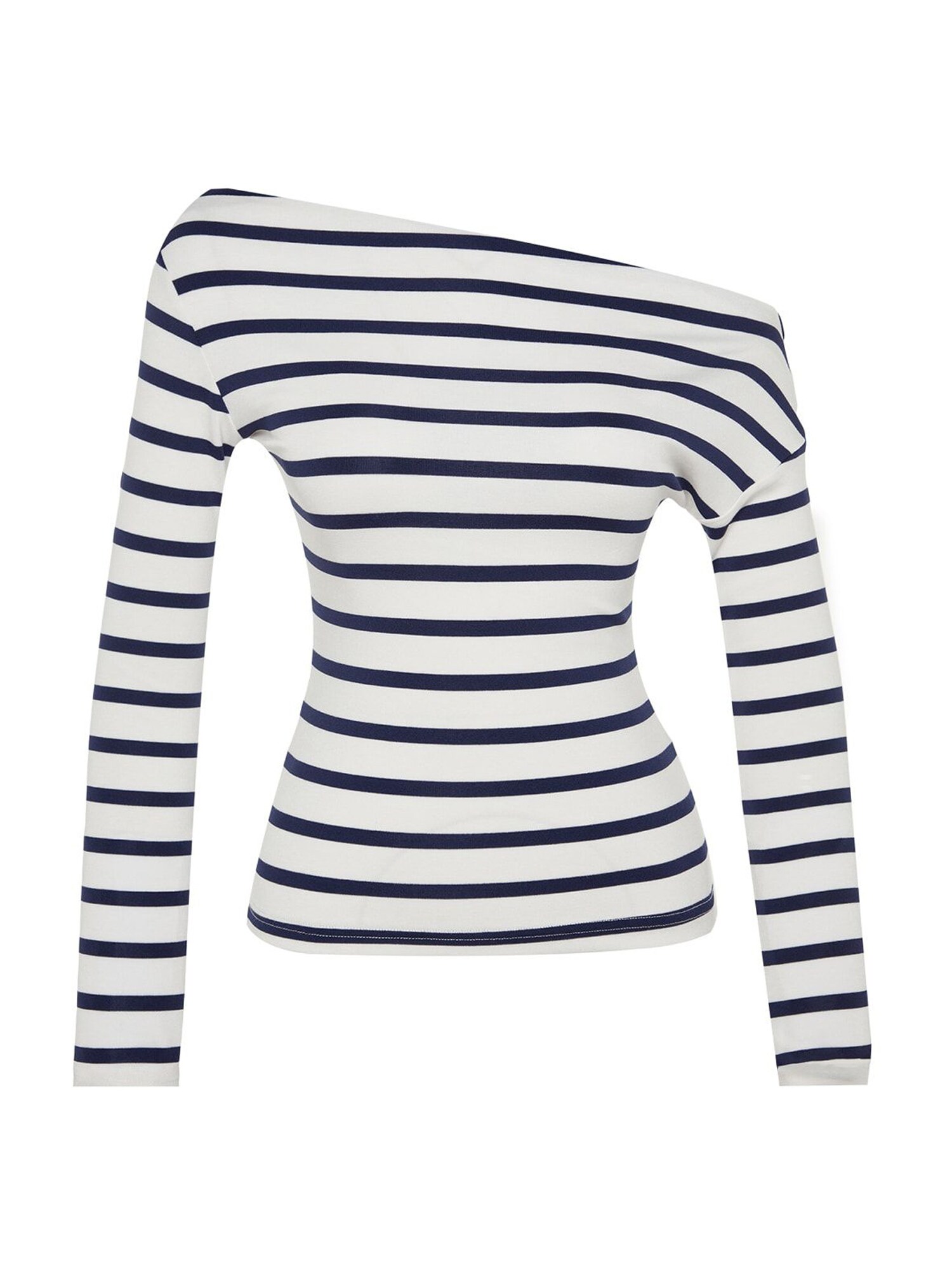 Trendyol Tricou albastru noapte / alb