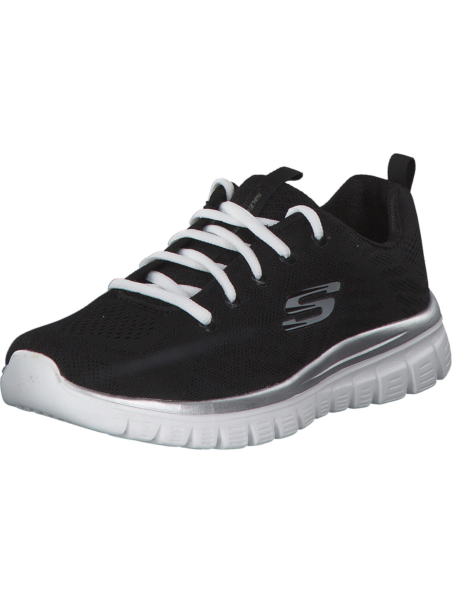 SKECHERS Nízke tenisky 'Graceful Get Connected'  čierna / biela