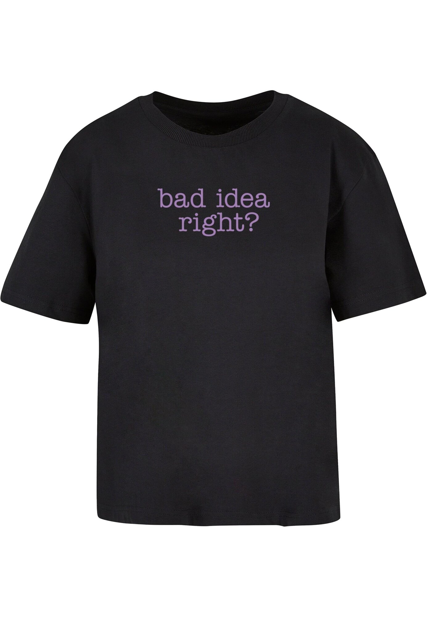 Miss Tee Tricou Bad Idea  lila / negru