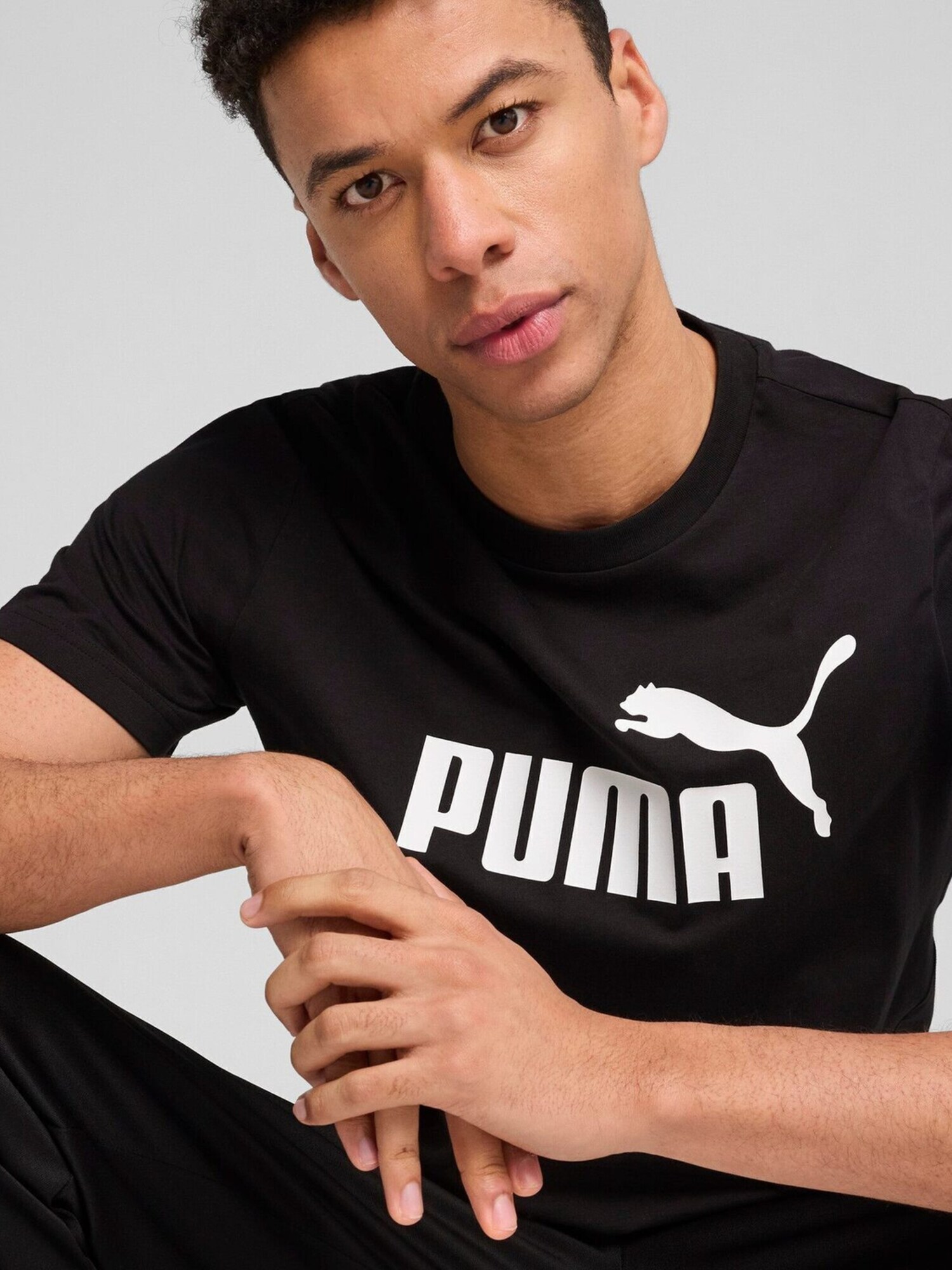 PUMA Camiseta 'Puma Ess No. 1 Logo Tee'  negro – imagen 3